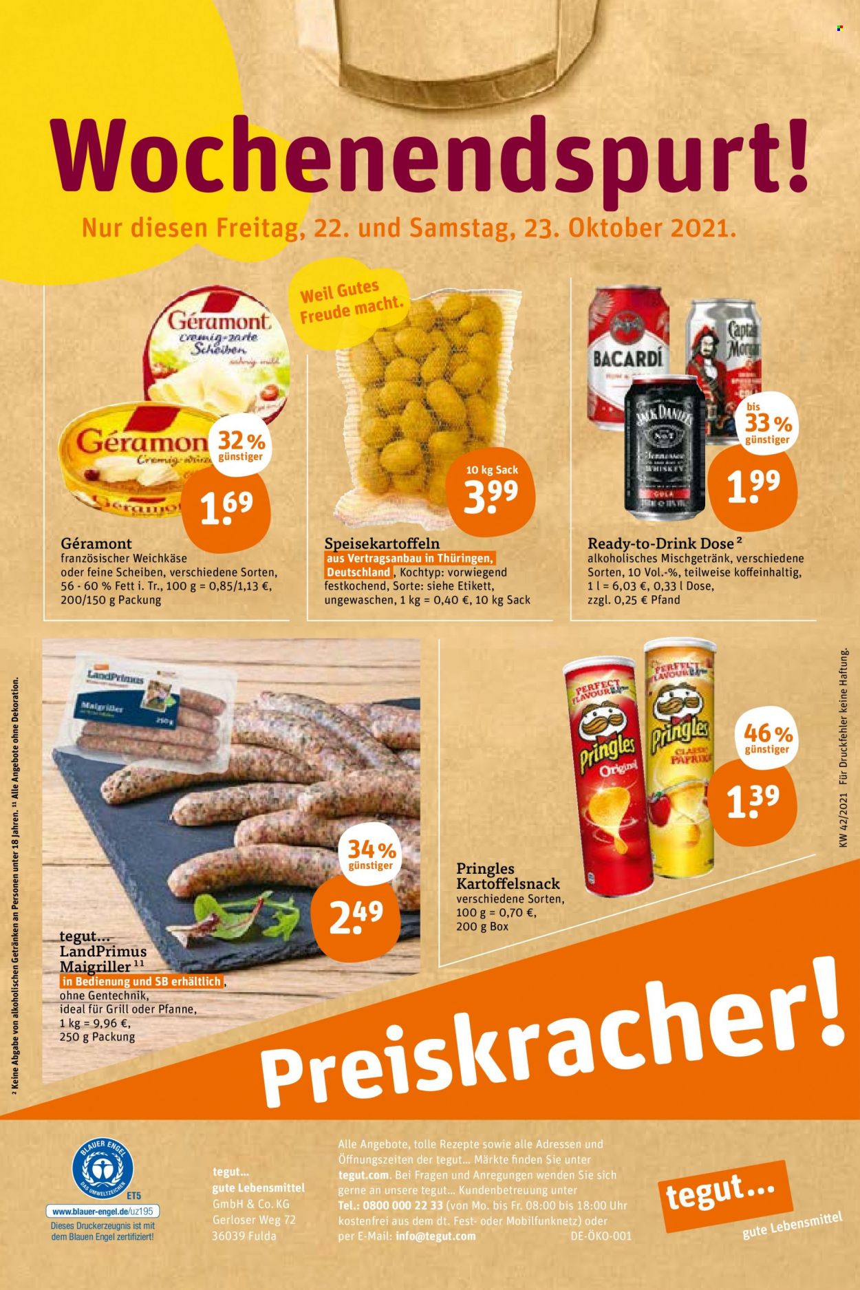 tegut... Prospekte  - 18.10.2021 - 23.10.2021. Seite 28