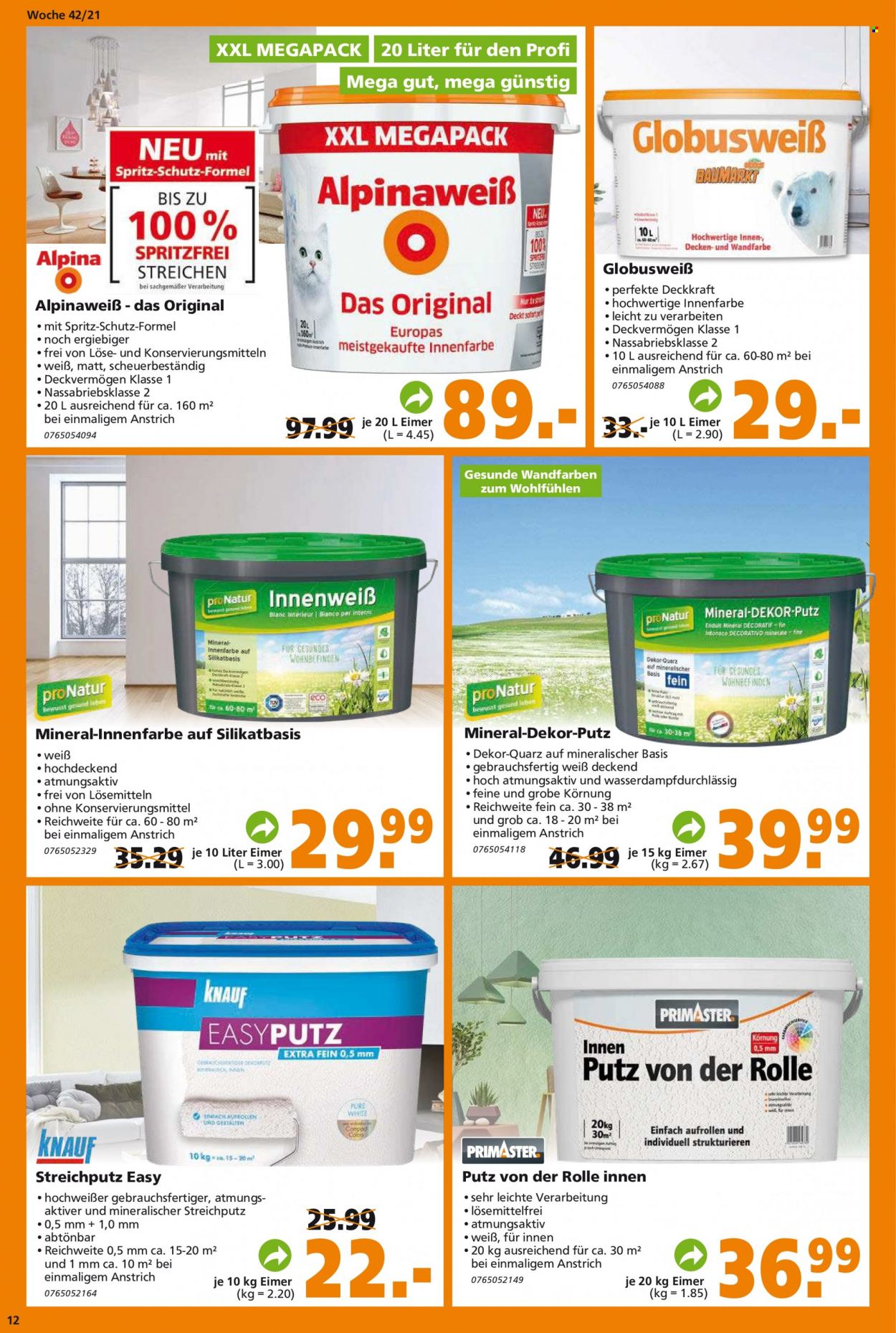 Globus Baumarkt Prospekte  - 18.10.2021 - 23.10.2021. Seite 12