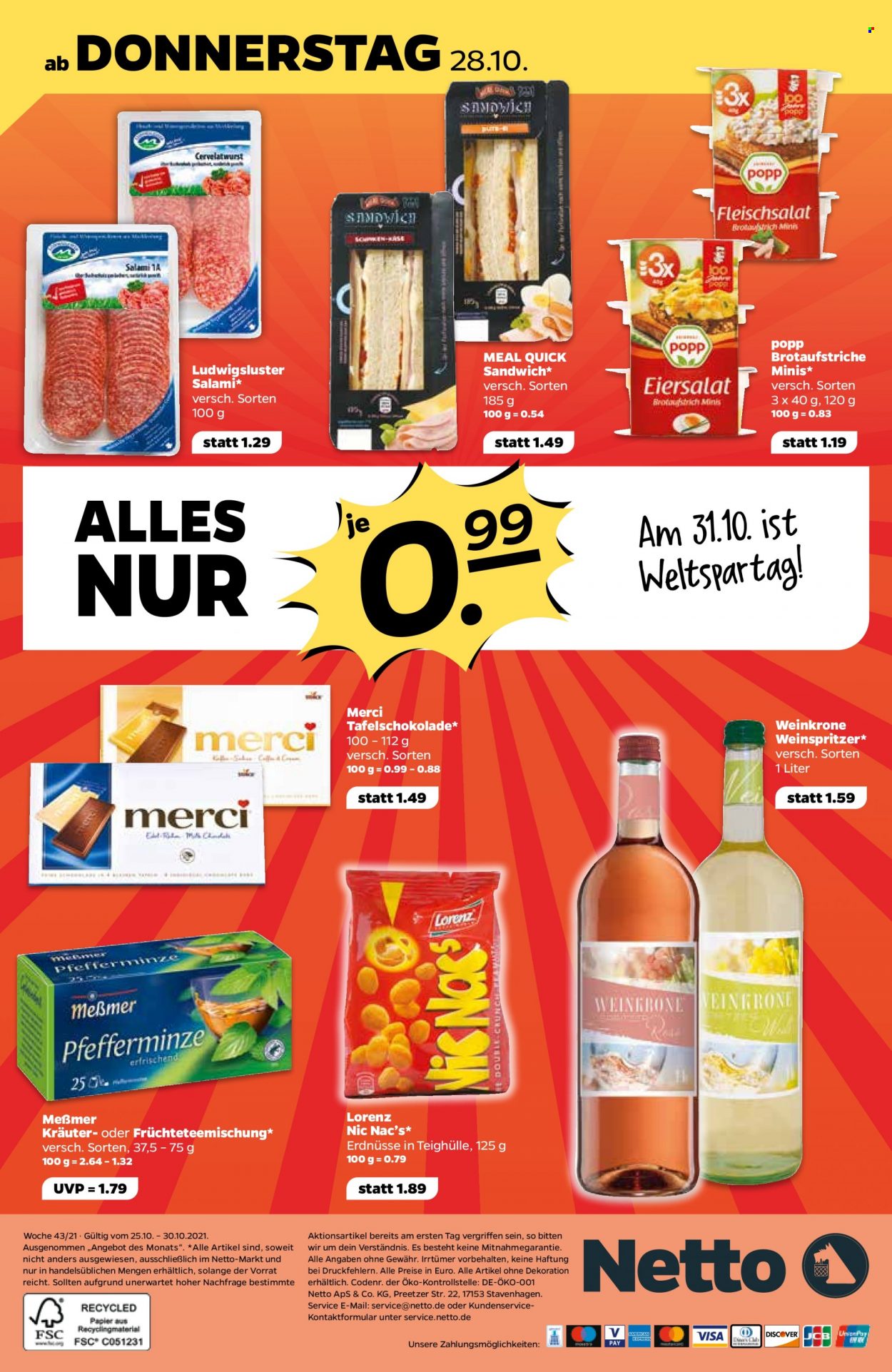Netto Prospekte  - 25.10.2021 - 30.10.2021. Seite 32