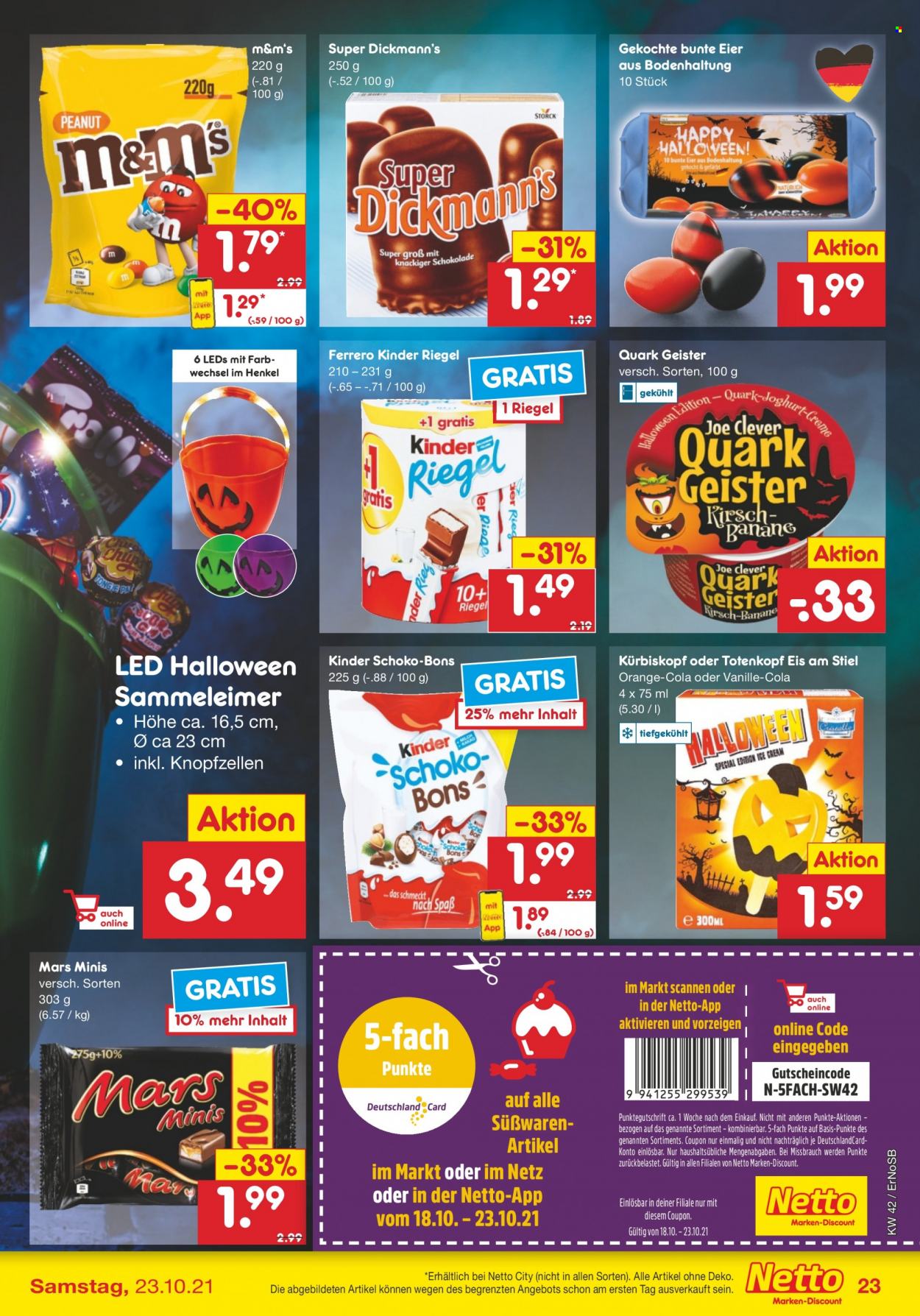 Netto Marken-Discount Prospekte  - 18.10.2021 - 23.10.2021. Seite 23