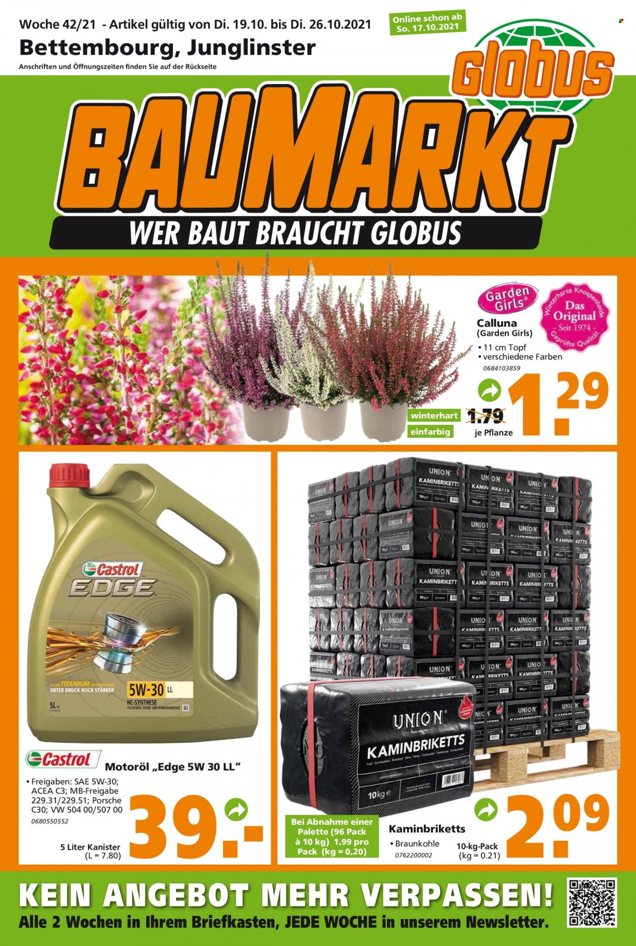 Globus Baumarkt Prospekte  - 19.10.2021 - 26.10.2021. Seite 1