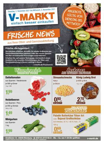 Prospekte V-Markt - 2.11.2021 - 3.11.2021.