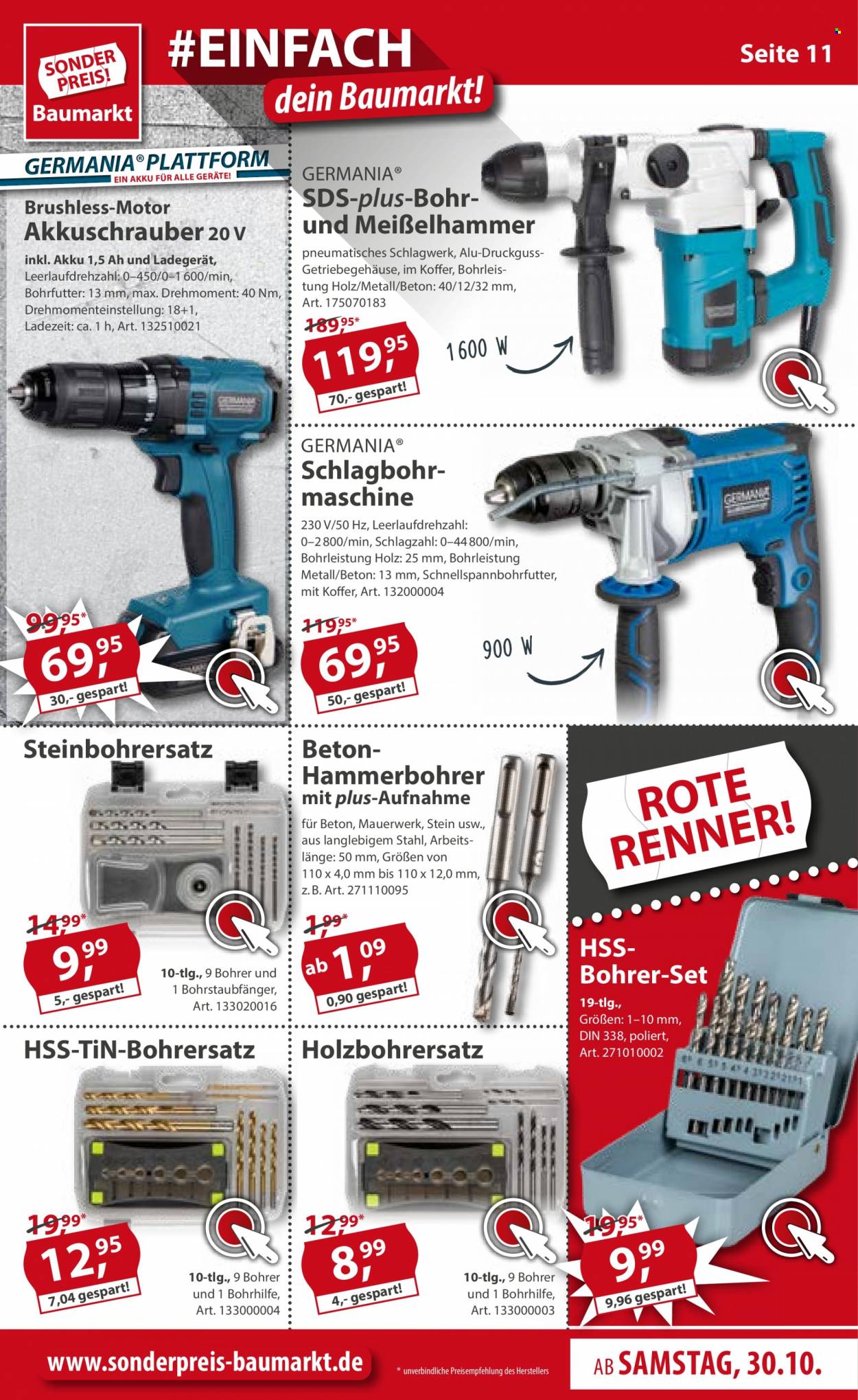 Sonderpreis-Baumarkt Prospekte  - 30.10.2021 - 5.11.2021. Seite 11