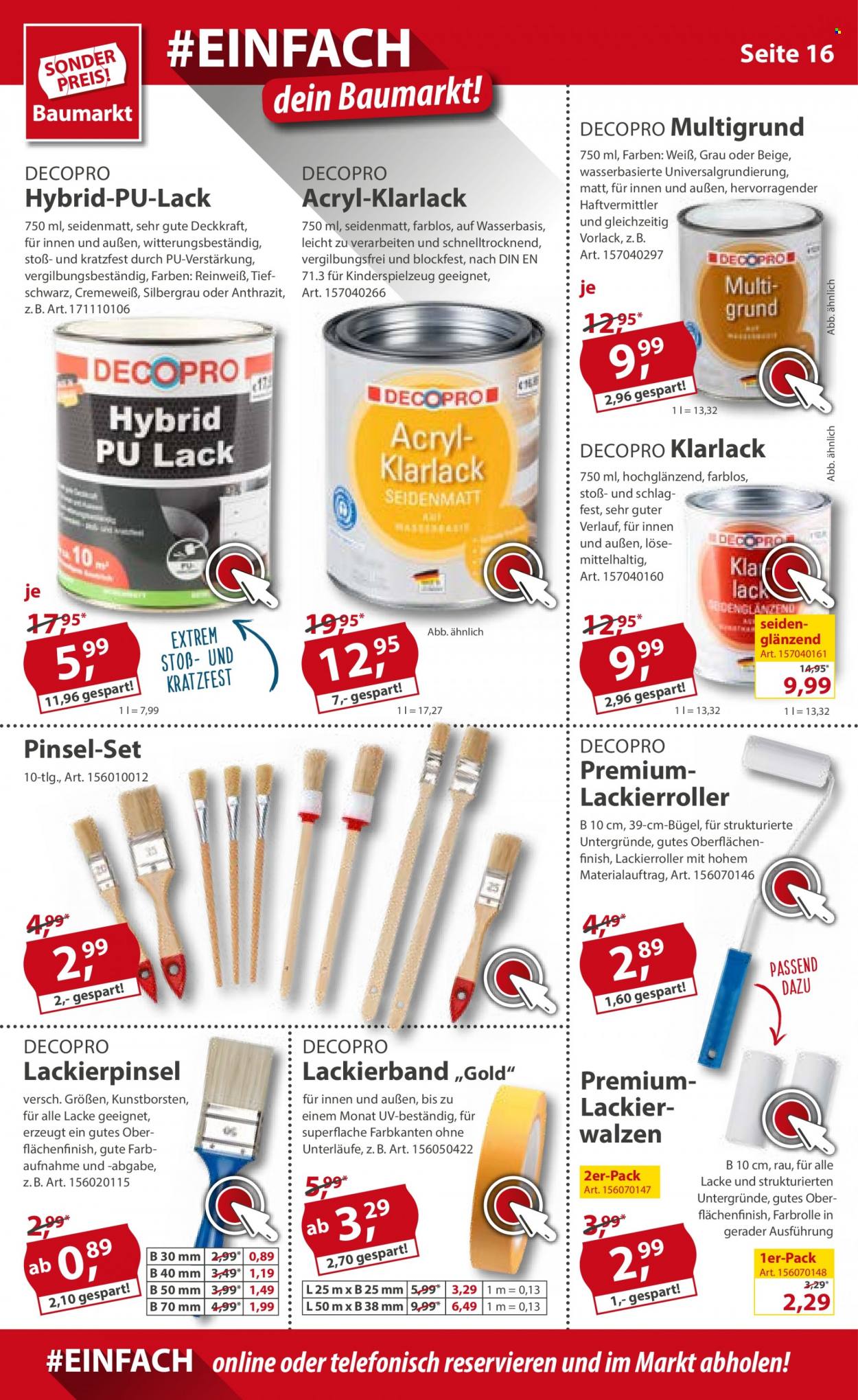 Sonderpreis-Baumarkt Prospekte  - 30.10.2021 - 5.11.2021. Seite 16