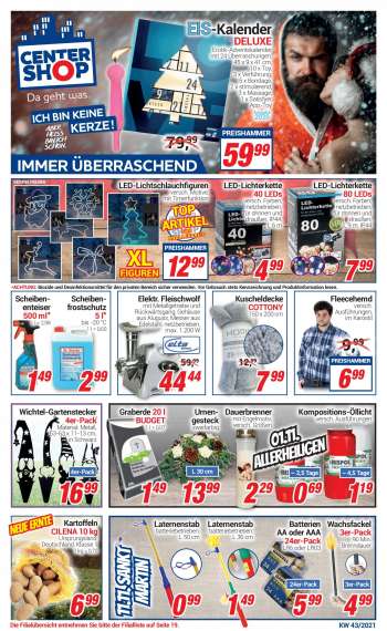 Prospekte CENTERSHOP - 25.10.2021 - 30.10.2021.