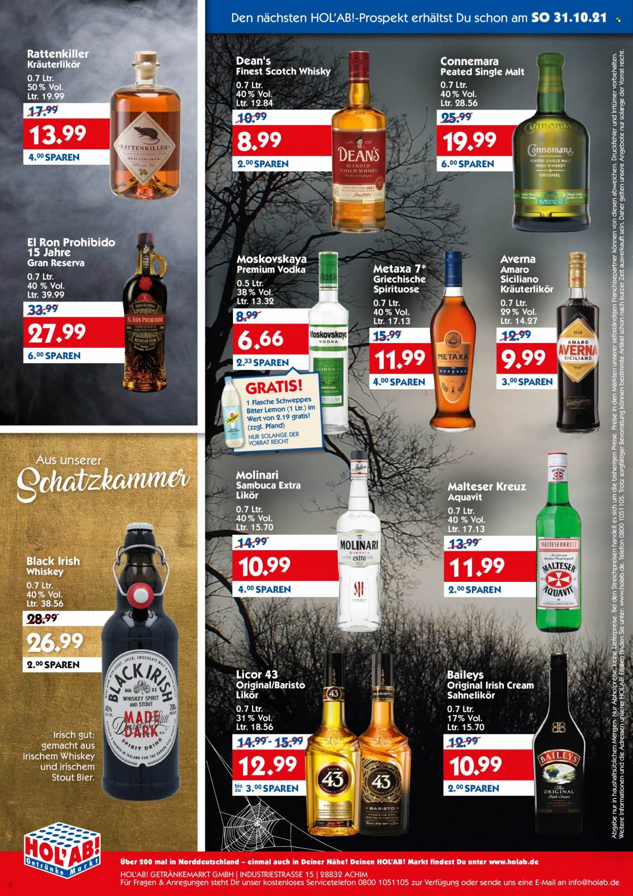 Hol'ab! Getränkemarkt Prospekte  - 25.10.2021 - 30.10.2021. Seite 8