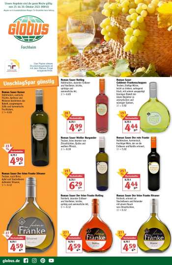 Prospekte Globus - 25.10.2021 - 30.10.2021.