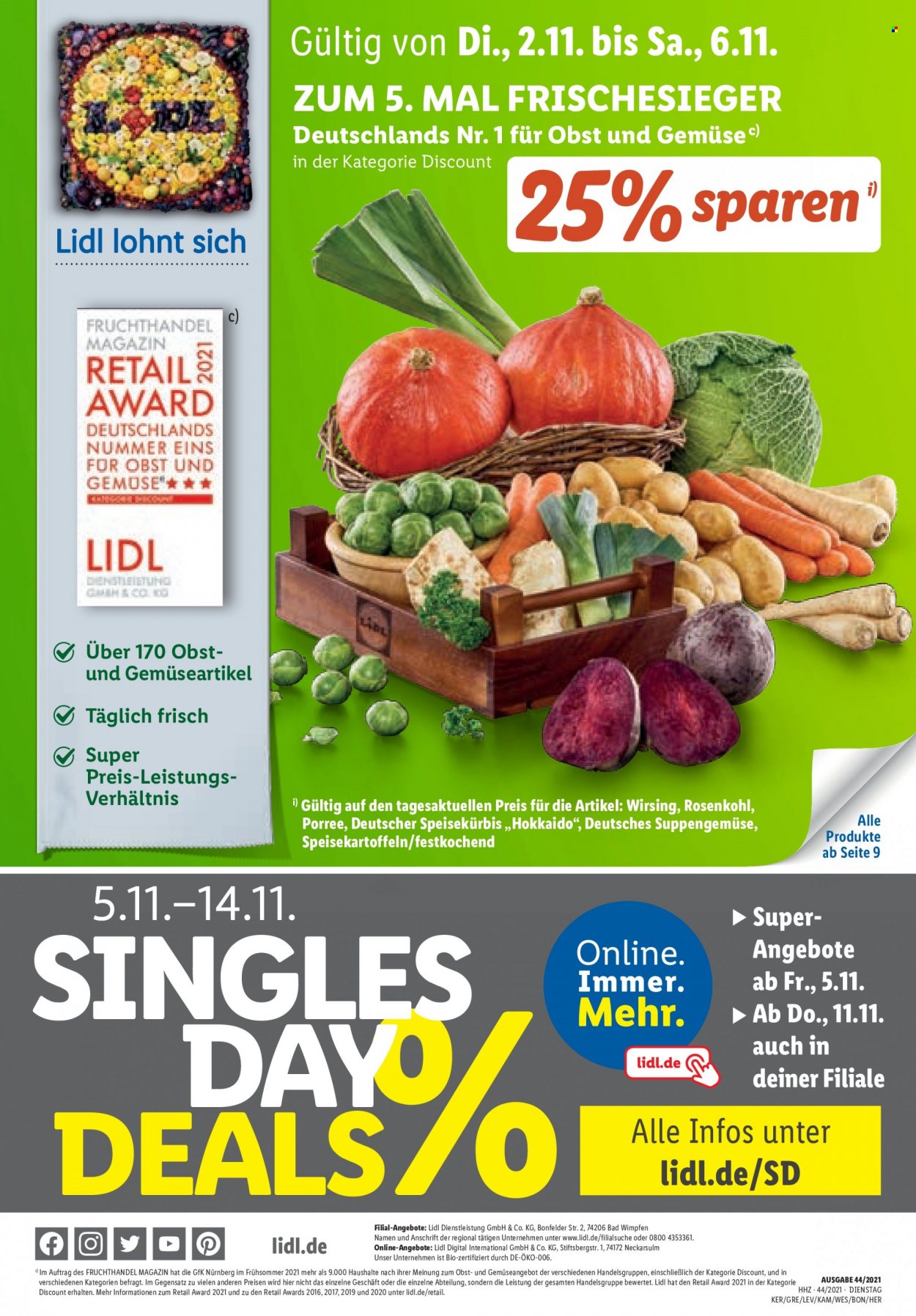 Lidl Prospekte  - 29.10.2021 - 29.10.2021. Seite 1