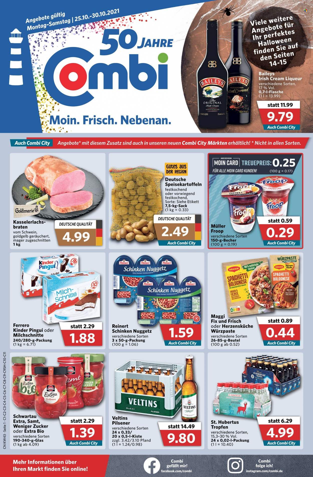 Combi Prospekte  - 25.10.2021 - 30.10.2021. Seite 1