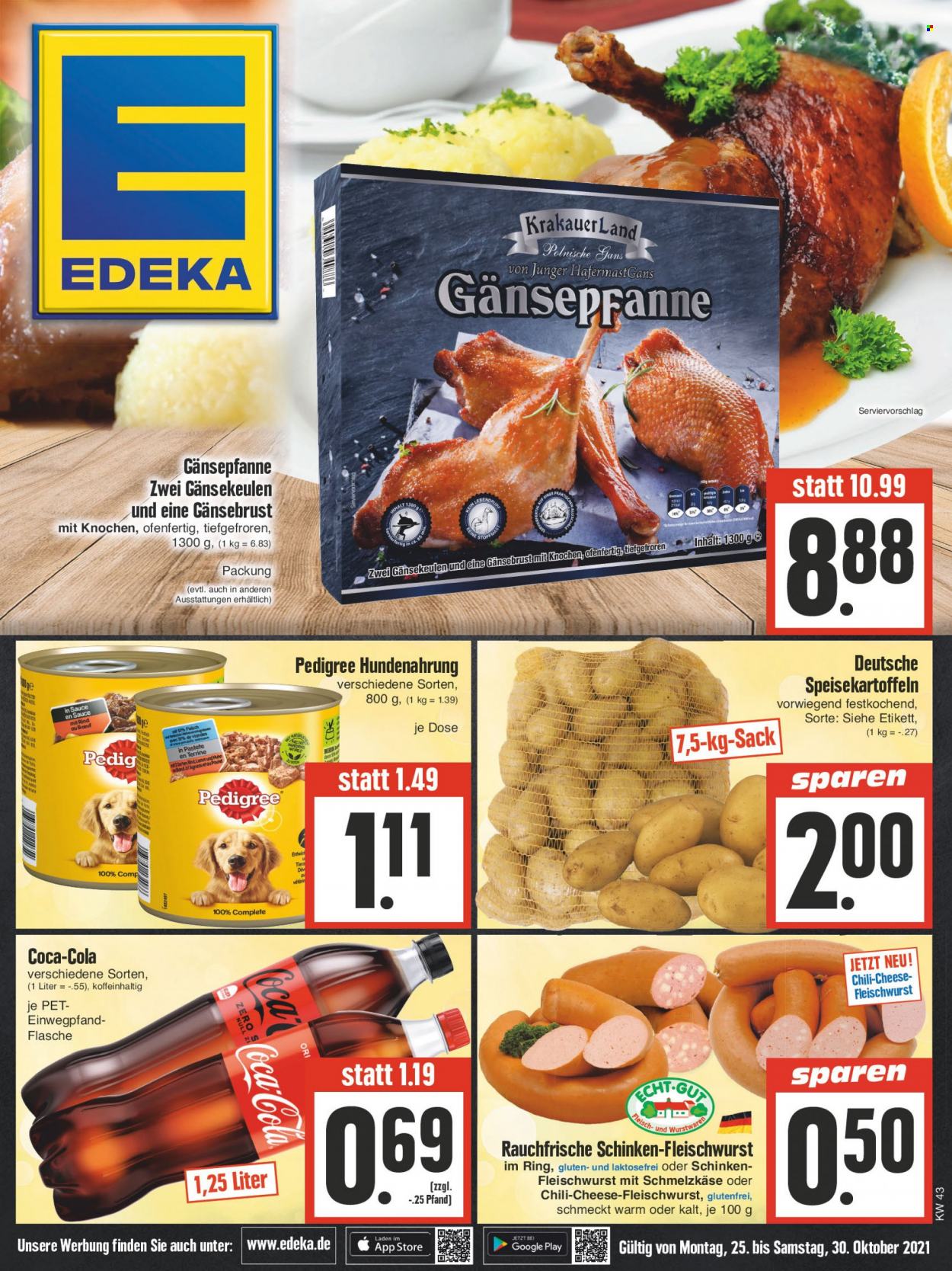 Edeka Prospekte  - 25.10.2021 - 30.10.2021. Seite 1