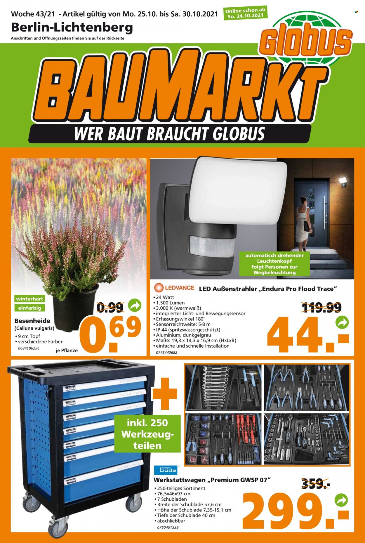 Globus Baumarkt Prospekte  - 25.10.2021 - 30.10.2021. Seite 1