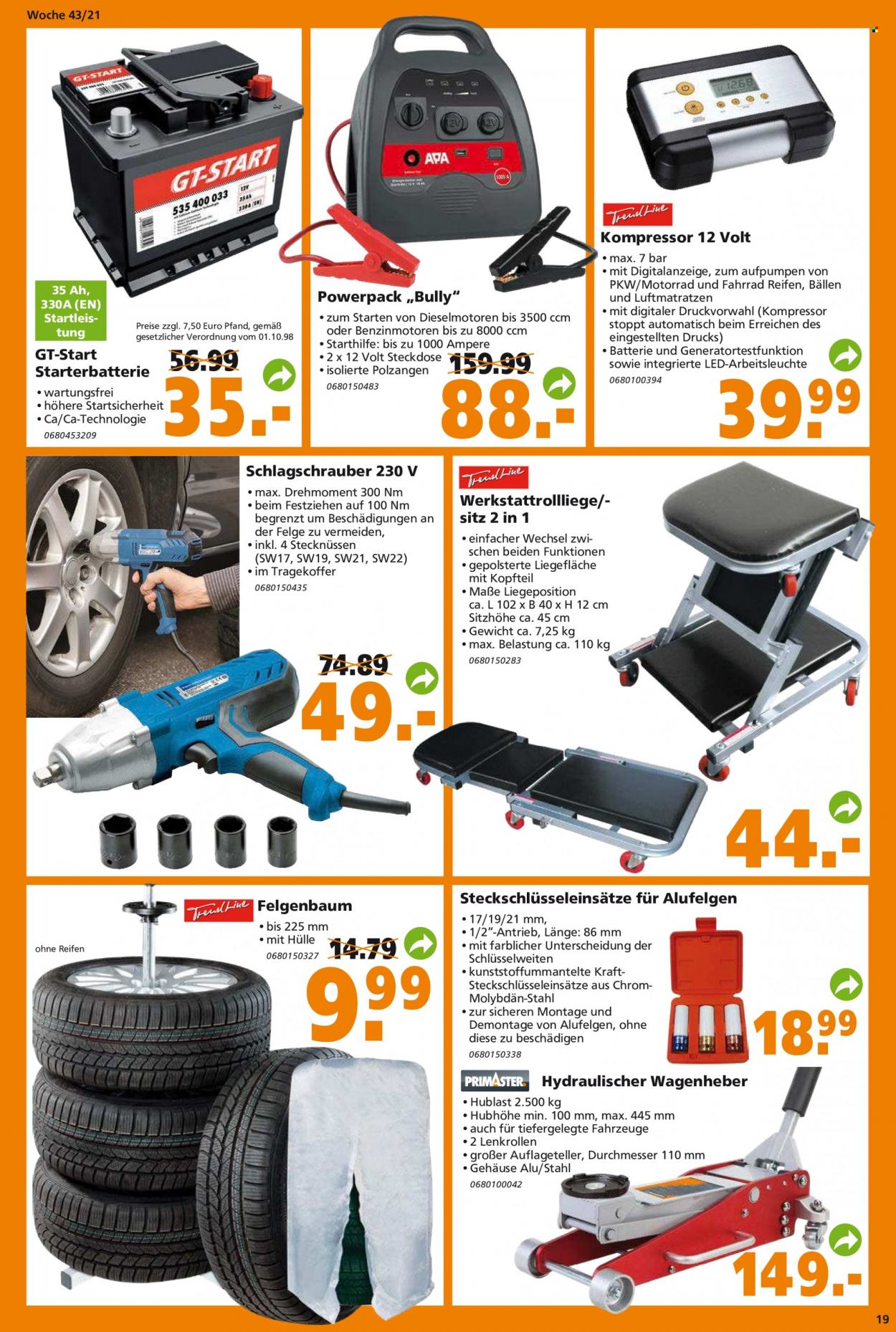 Globus Baumarkt Prospekte  - 25.10.2021 - 30.10.2021. Seite 19