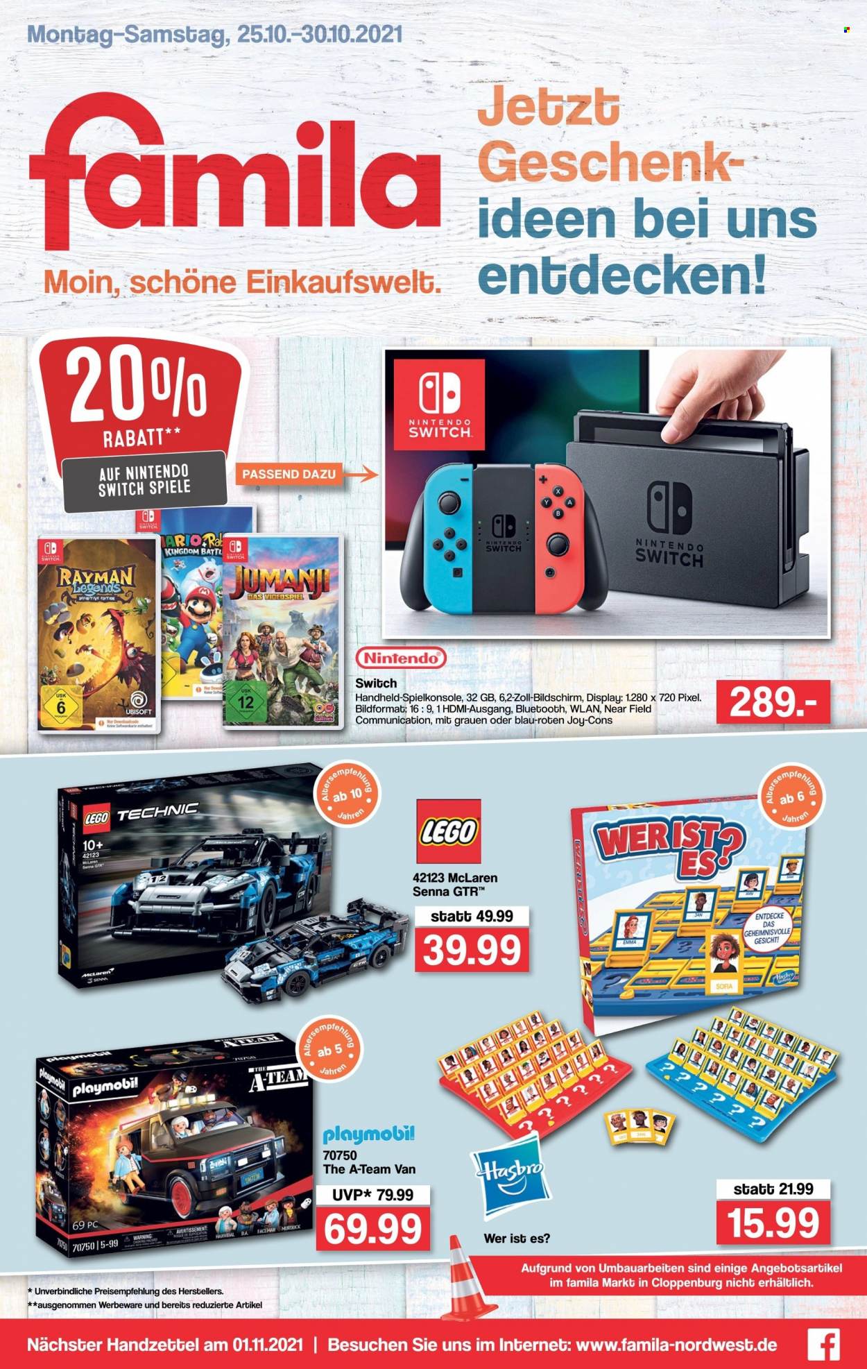 famila Prospekte  - 25.10.2021 - 30.10.2021. Seite 1
