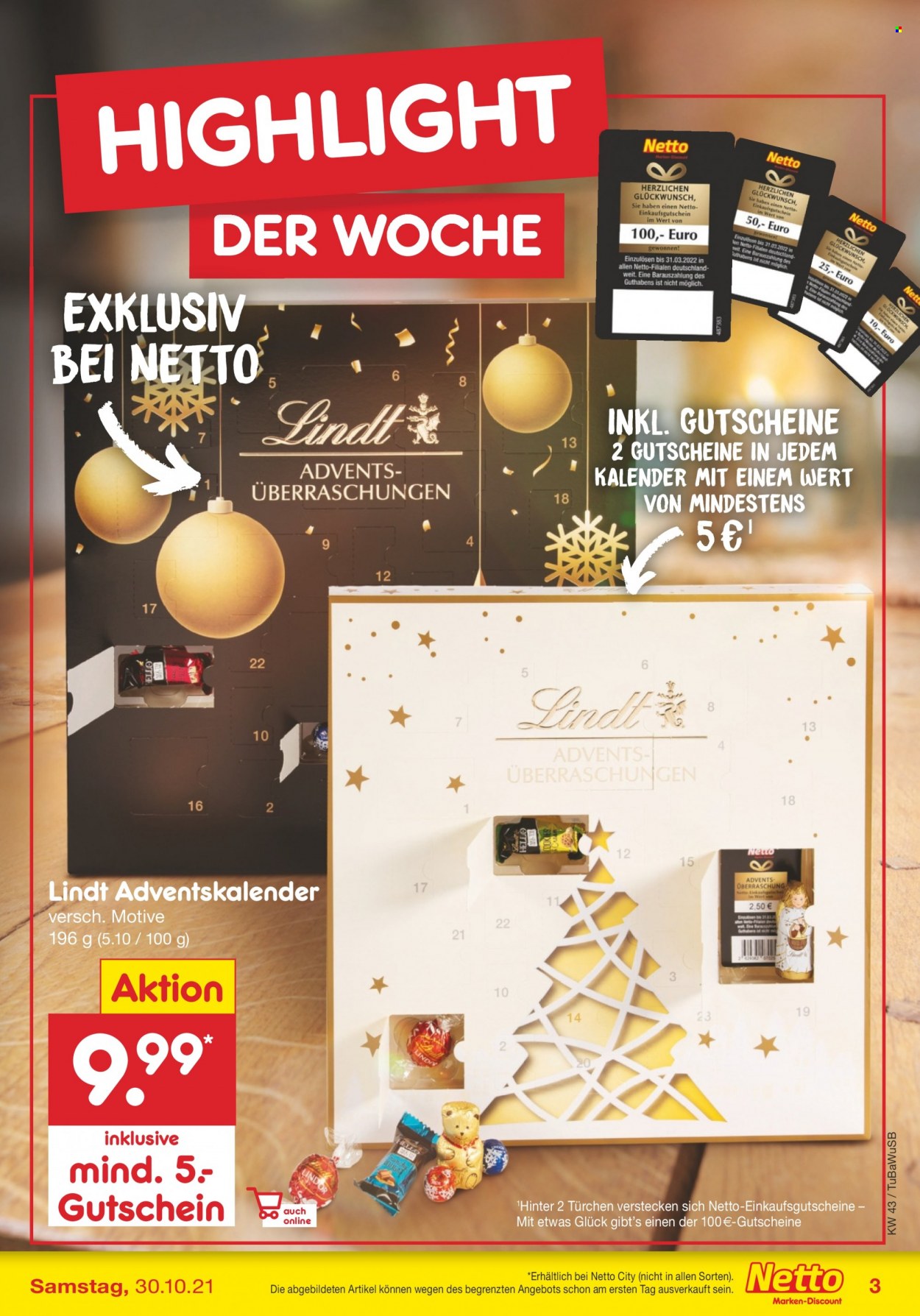 Netto Marken-Discount Prospekte  - 25.10.2021 - 30.10.2021. Seite 3