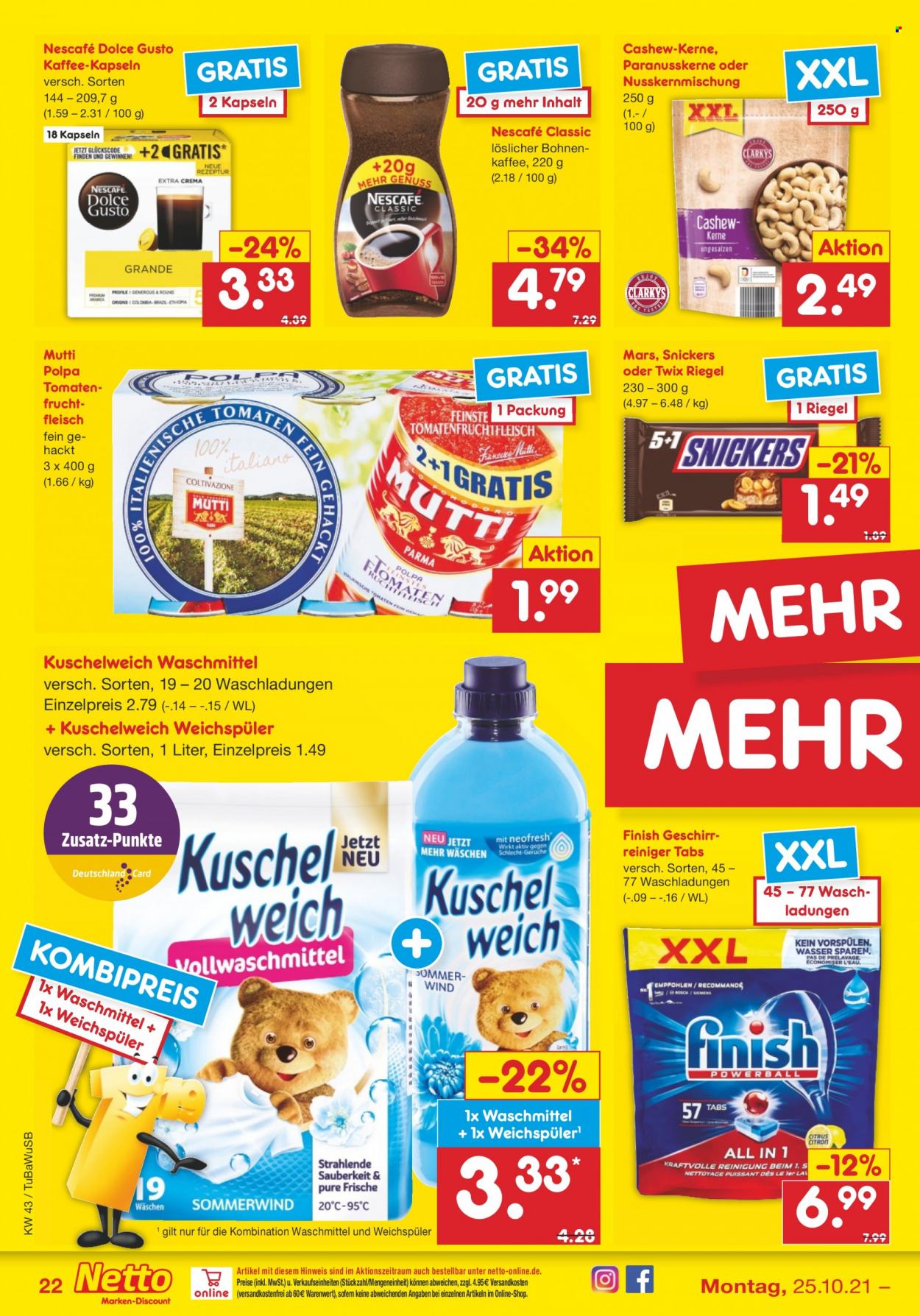 Netto Marken-Discount Prospekte  - 25.10.2021 - 30.10.2021. Seite 22