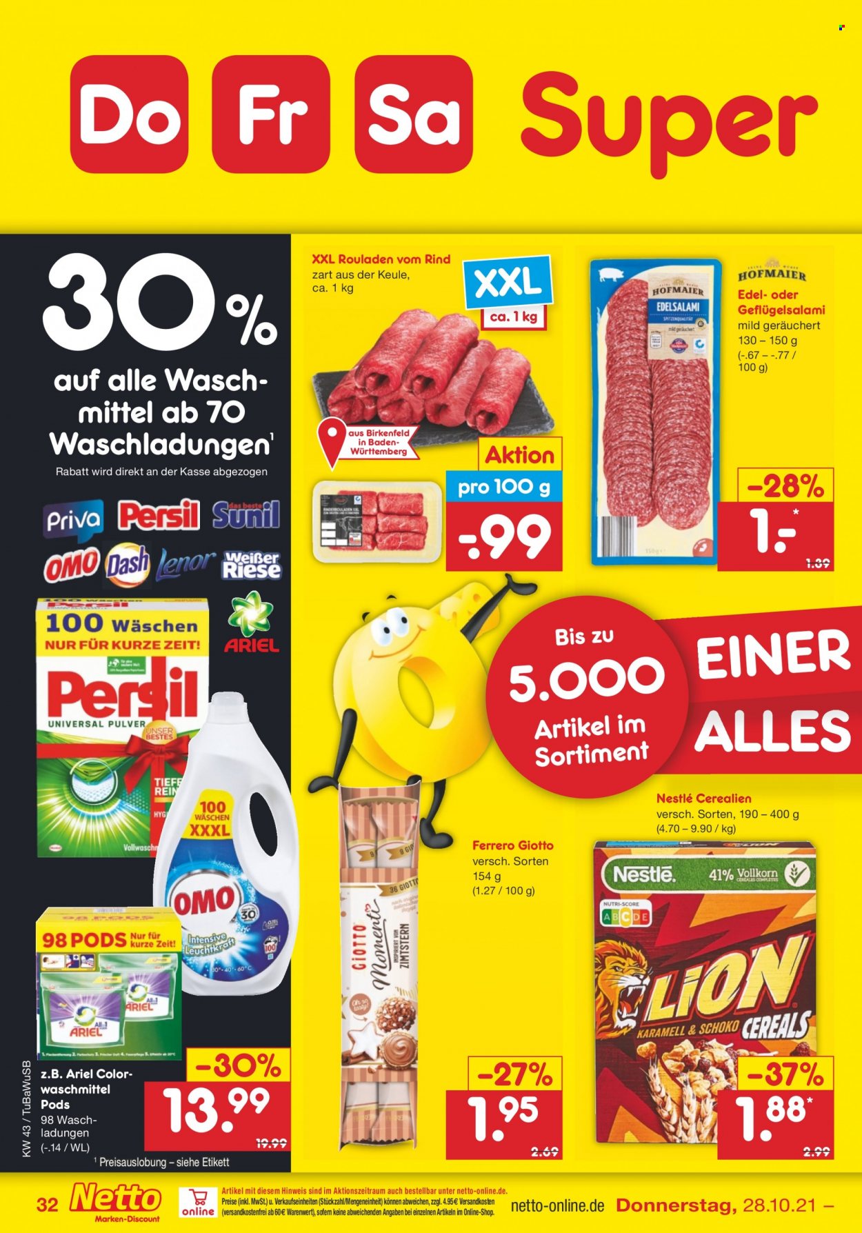 Netto Marken-Discount Prospekte  - 25.10.2021 - 30.10.2021. Seite 32