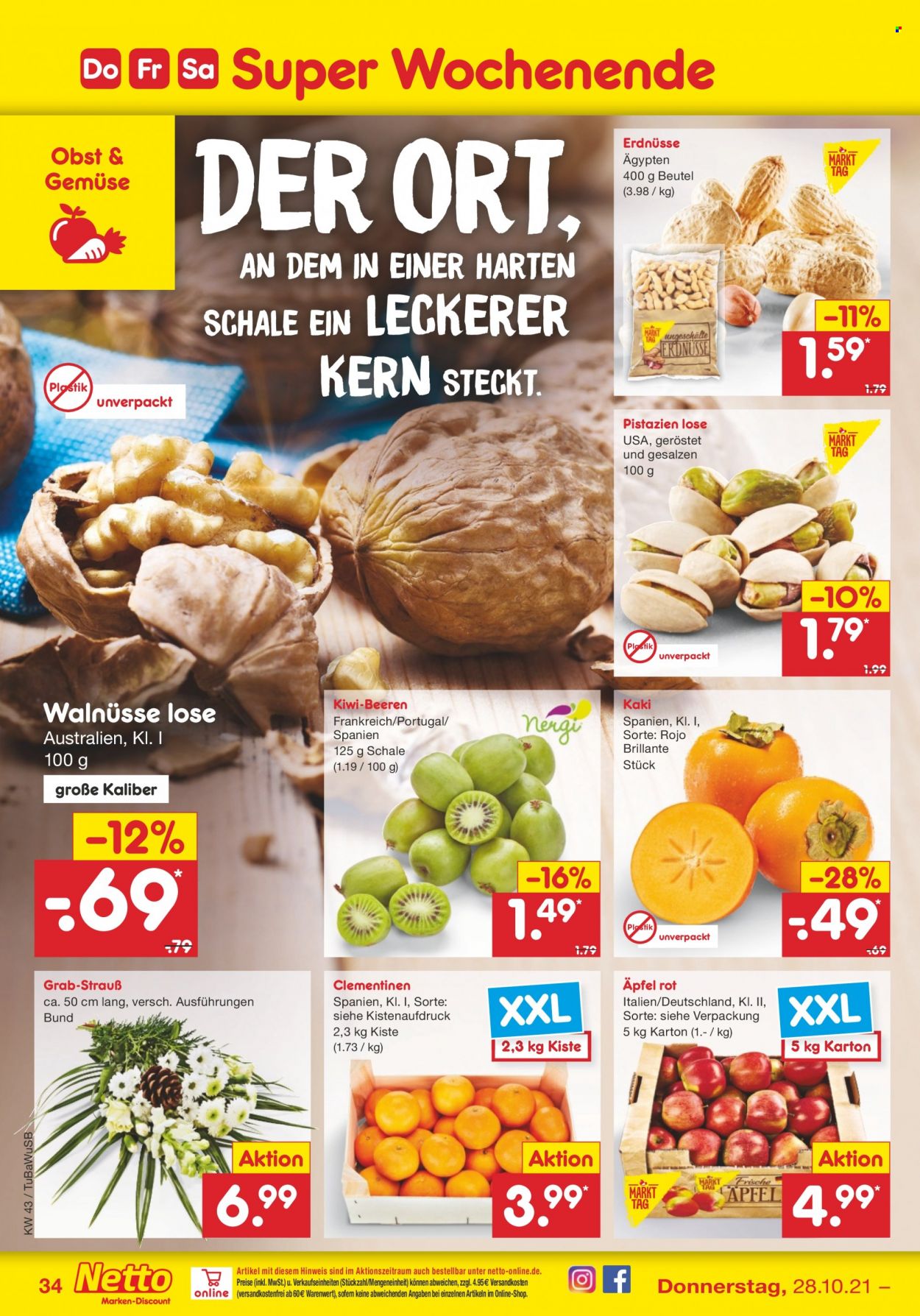 Netto Marken-Discount Prospekte  - 25.10.2021 - 30.10.2021. Seite 34