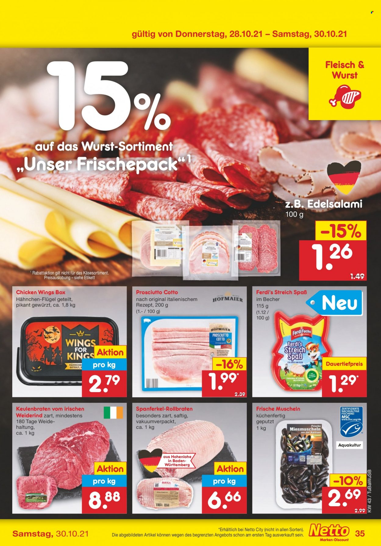 Netto Marken-Discount Prospekte  - 25.10.2021 - 30.10.2021. Seite 35