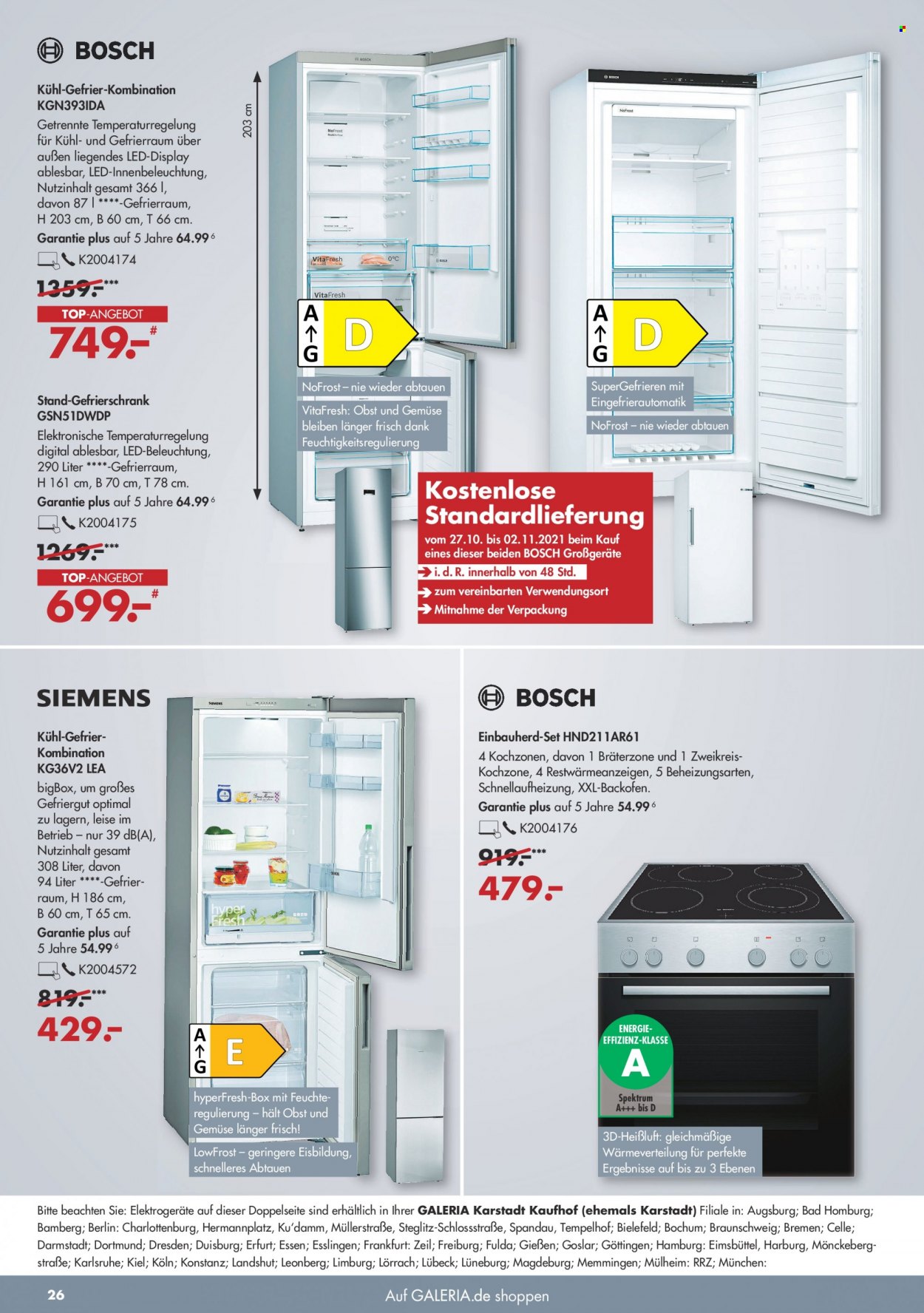 GALERIA Karstadt Kaufhof Prospekte  - 27.10.2021 - 2.11.2021. Seite 26