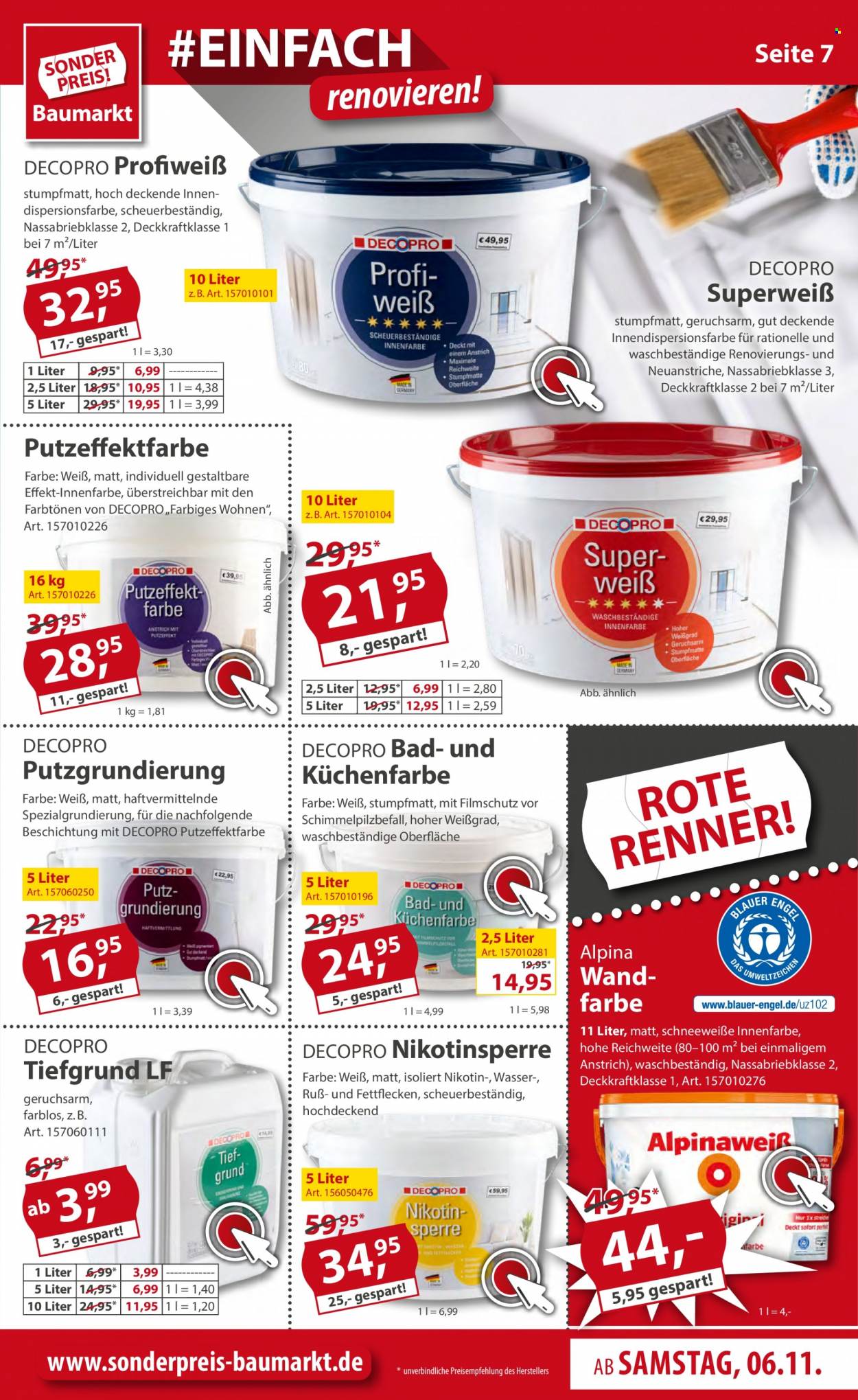 Sonderpreis-Baumarkt Prospekte  - 6.11.2021 - 12.11.2021. Seite 7
