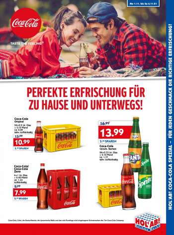 Prospekte Hol'ab! Getränkemarkt - 1.11.2021 - 6.11.2021.