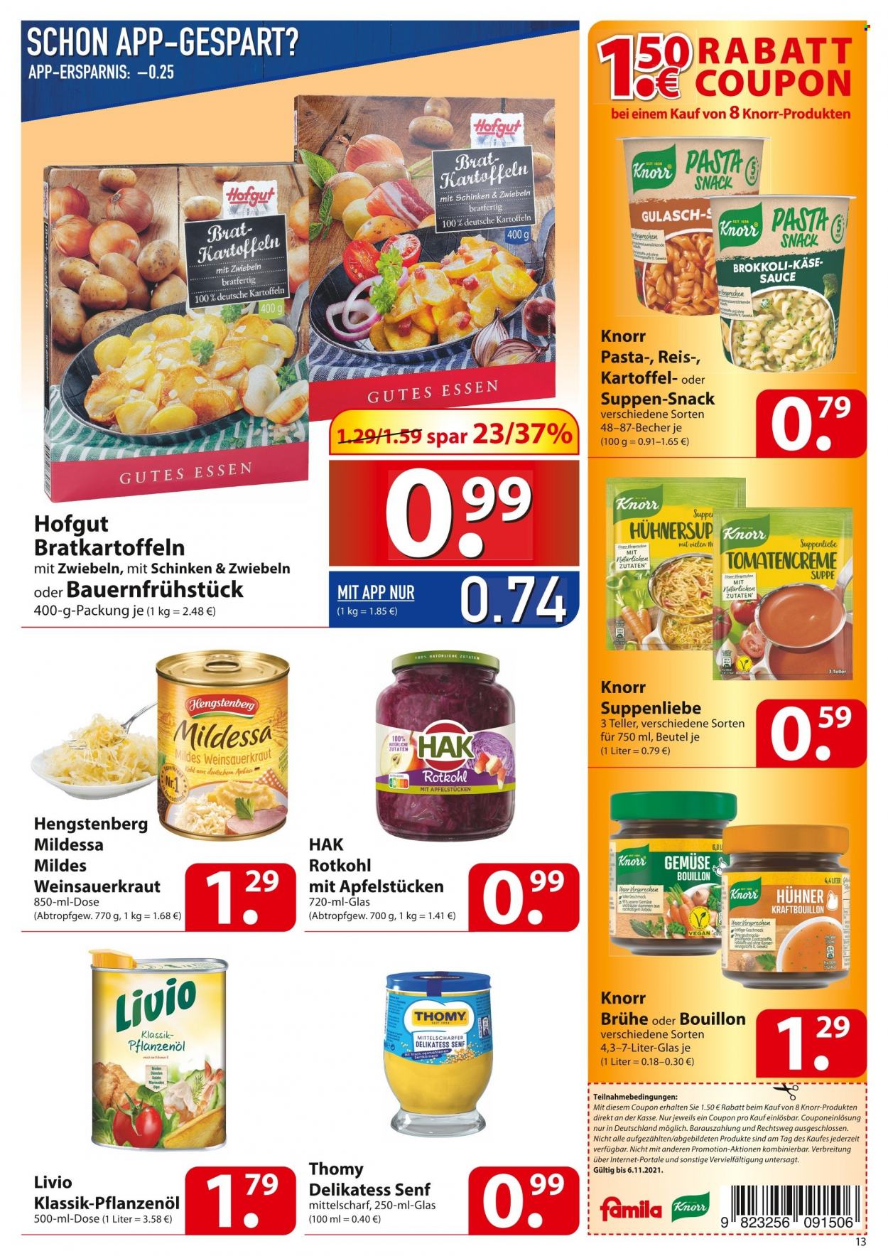 famila Prospekte  - 1.11.2021 - 6.11.2021. Seite 13