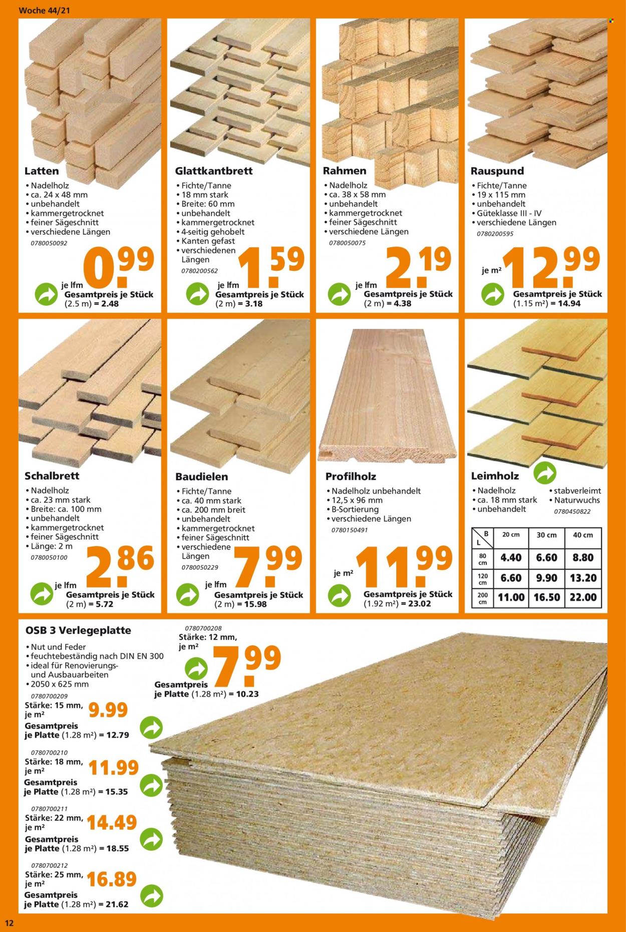Globus Baumarkt Prospekte  - 1.11.2021 - 6.11.2021. Seite 12