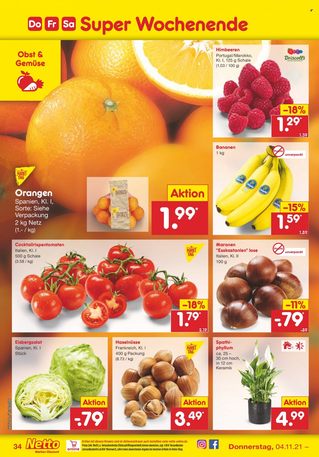 Netto Marken-Discount Prospekte  - 2.11.2021 - 6.11.2021. Seite 34