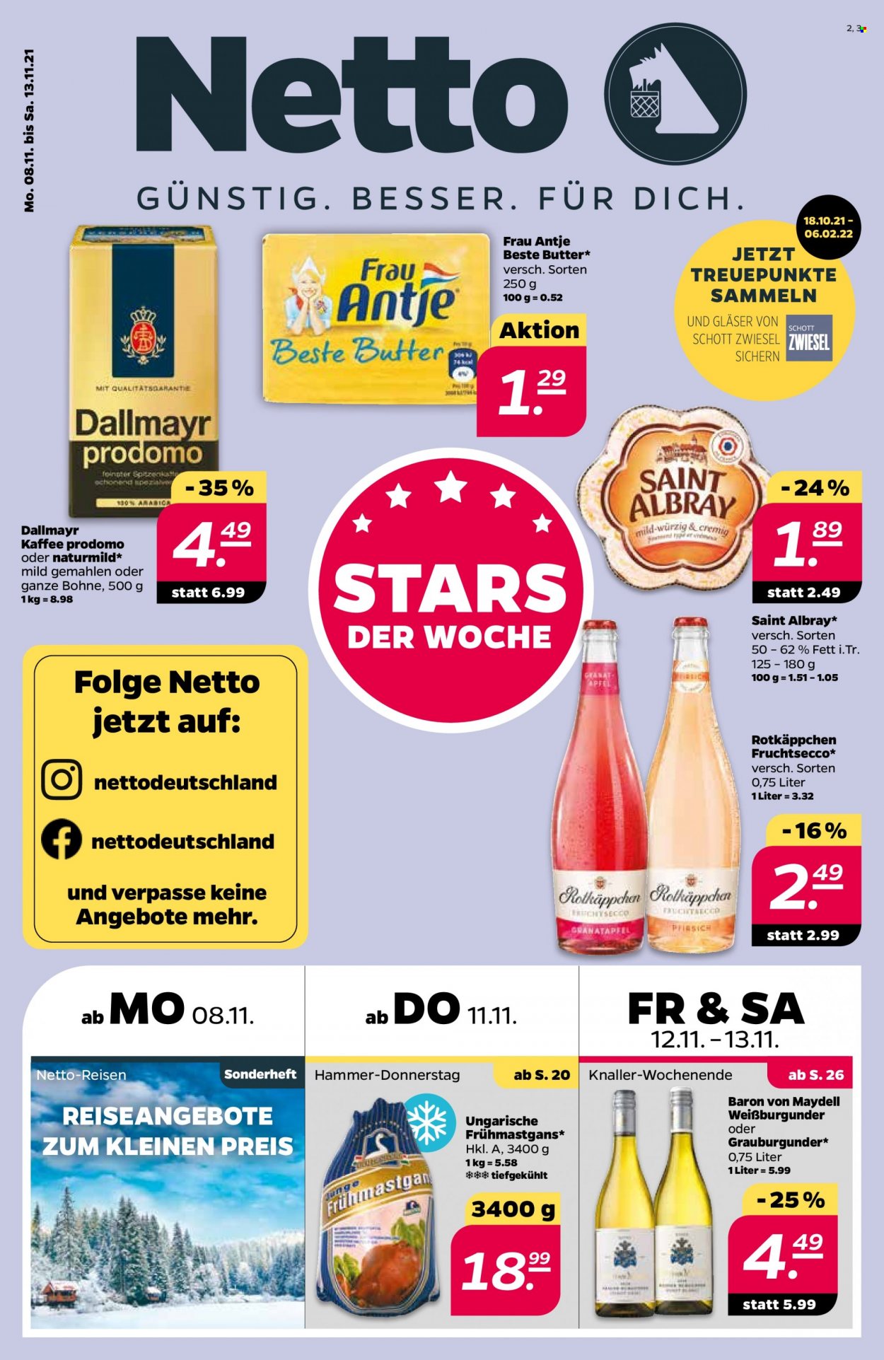 Netto Prospekte  - 8.11.2021 - 13.11.2021. Seite 1