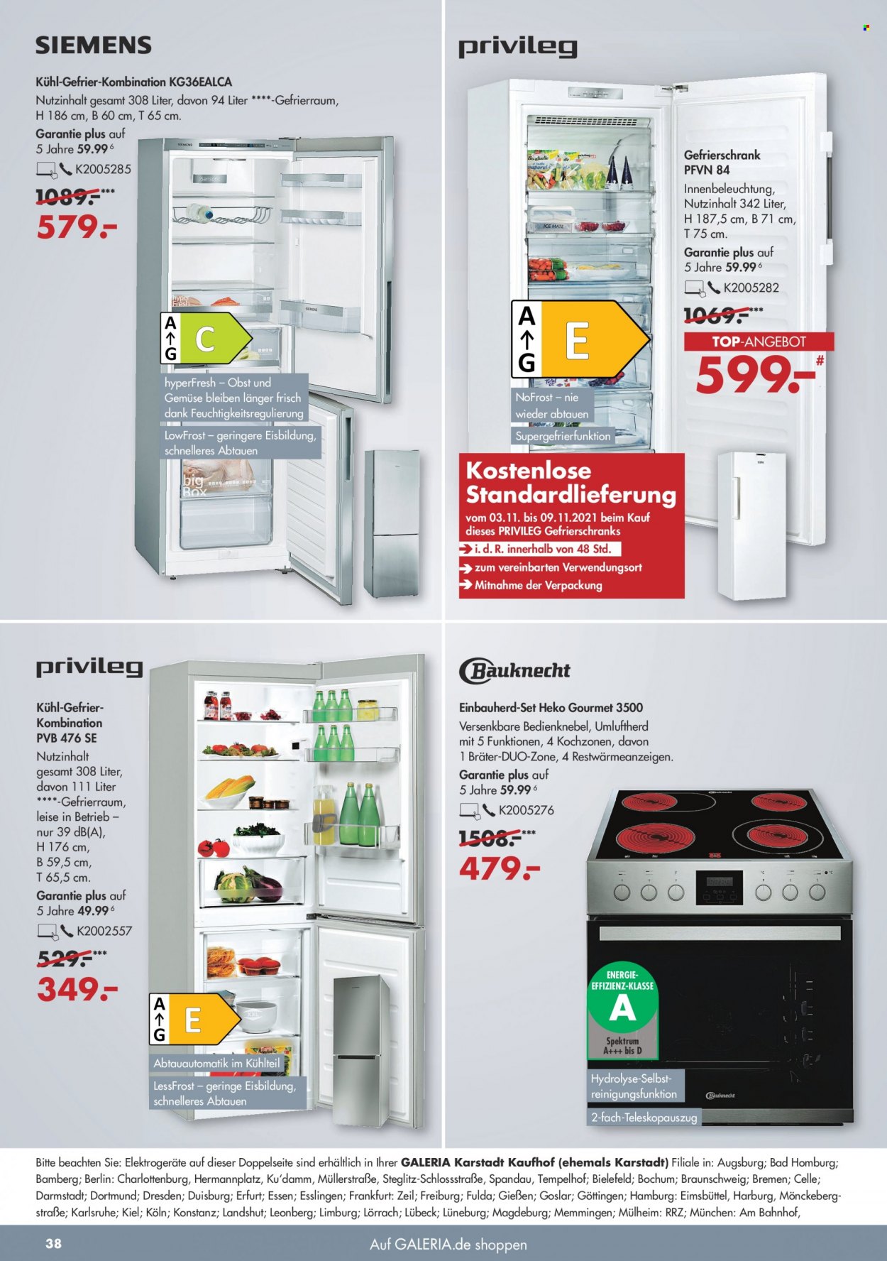 GALERIA Karstadt Kaufhof Prospekte  - 3.11.2021 - 9.11.2021. Seite 38
