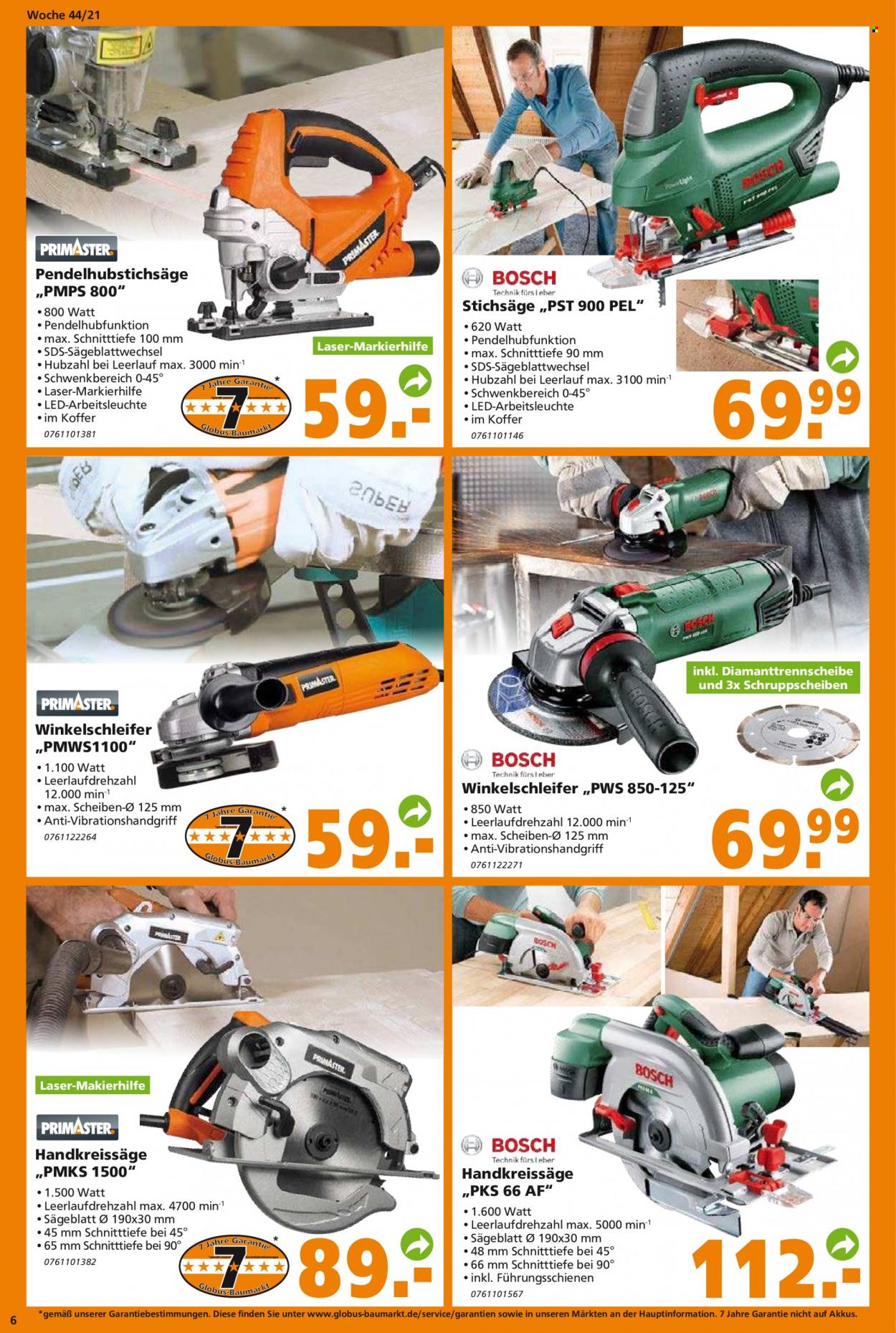 Globus Baumarkt Prospekte  - 31.10.2021 - 9.11.2021. Seite 6