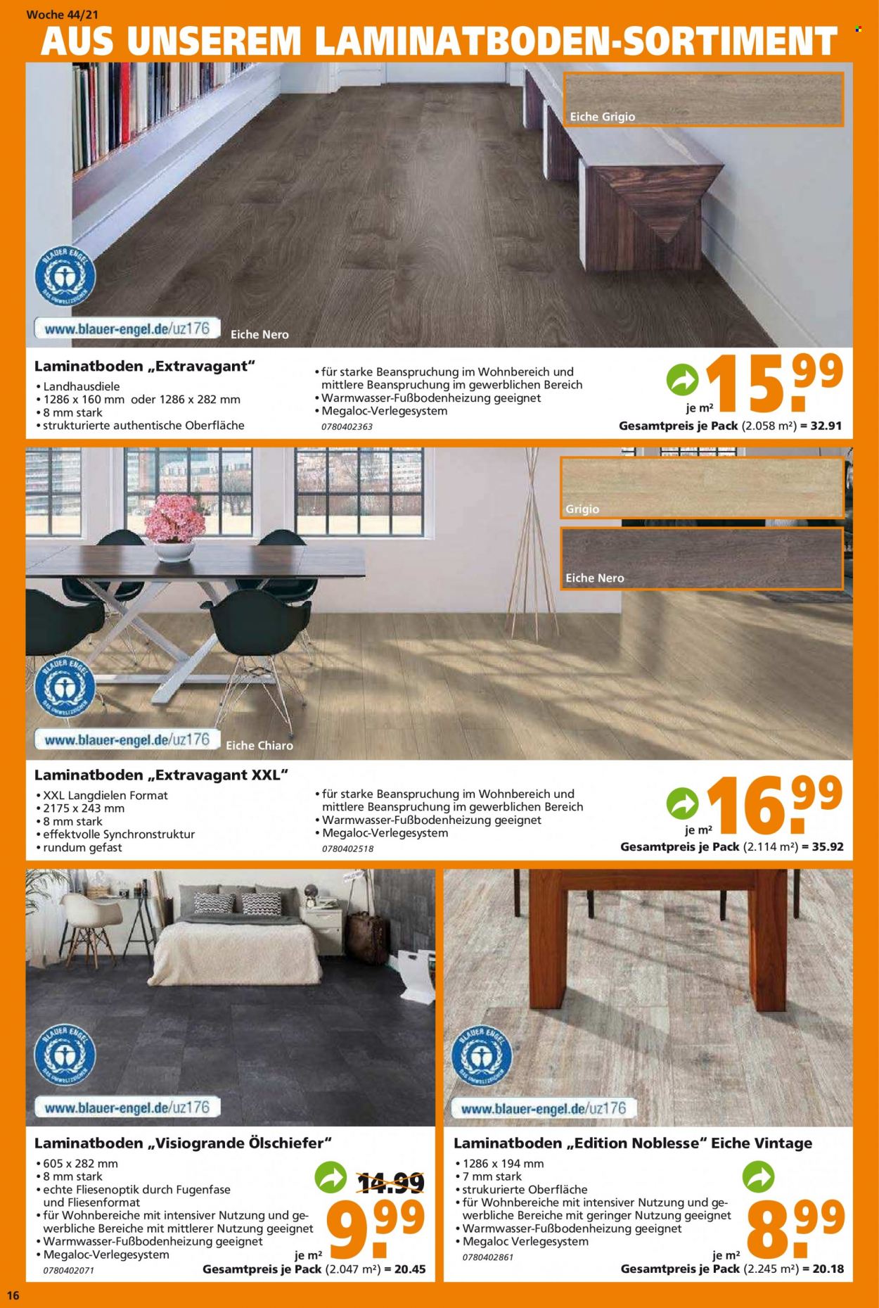 Globus Baumarkt Prospekte  - 31.10.2021 - 9.11.2021. Seite 16
