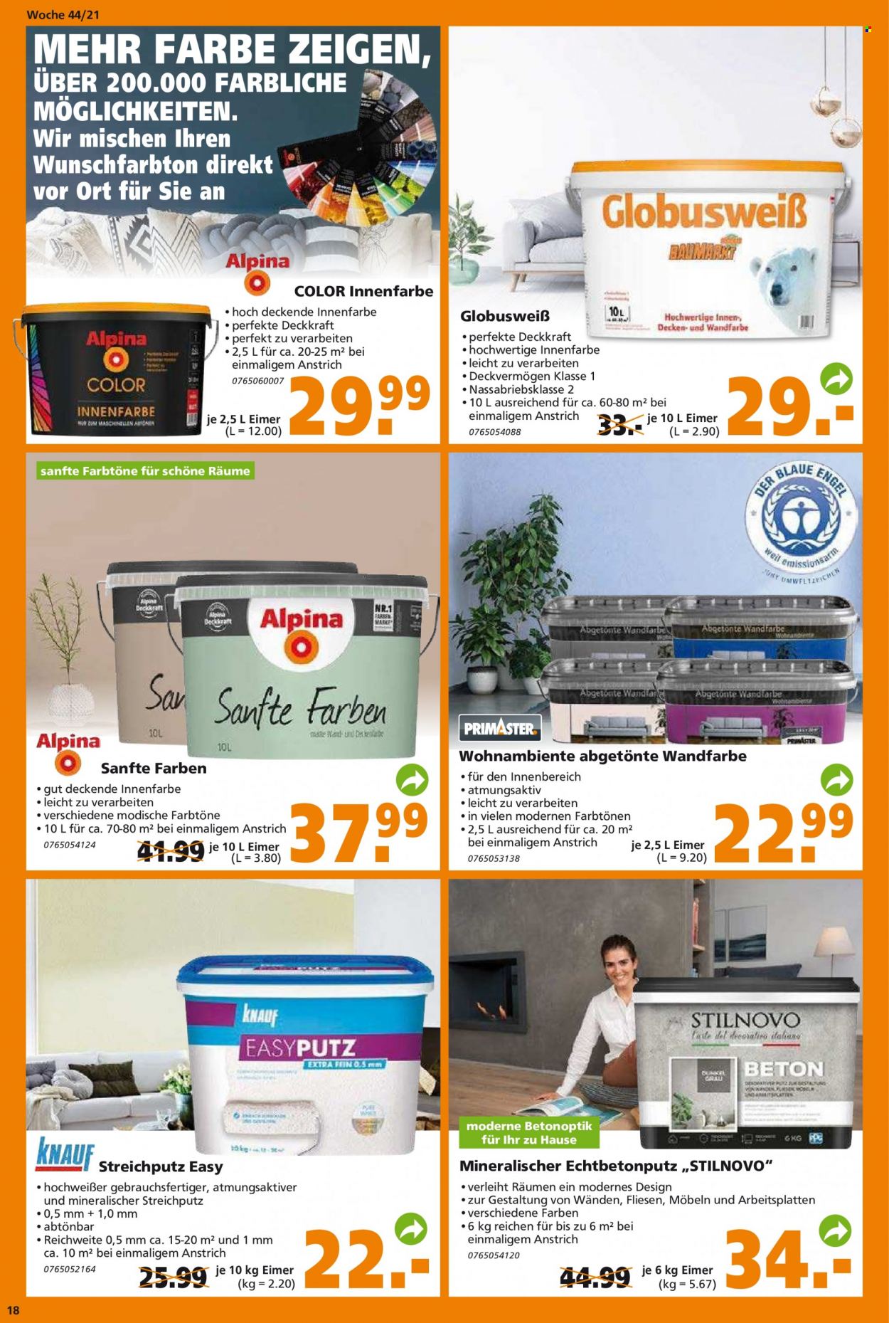 Globus Baumarkt Prospekte  - 31.10.2021 - 9.11.2021. Seite 18
