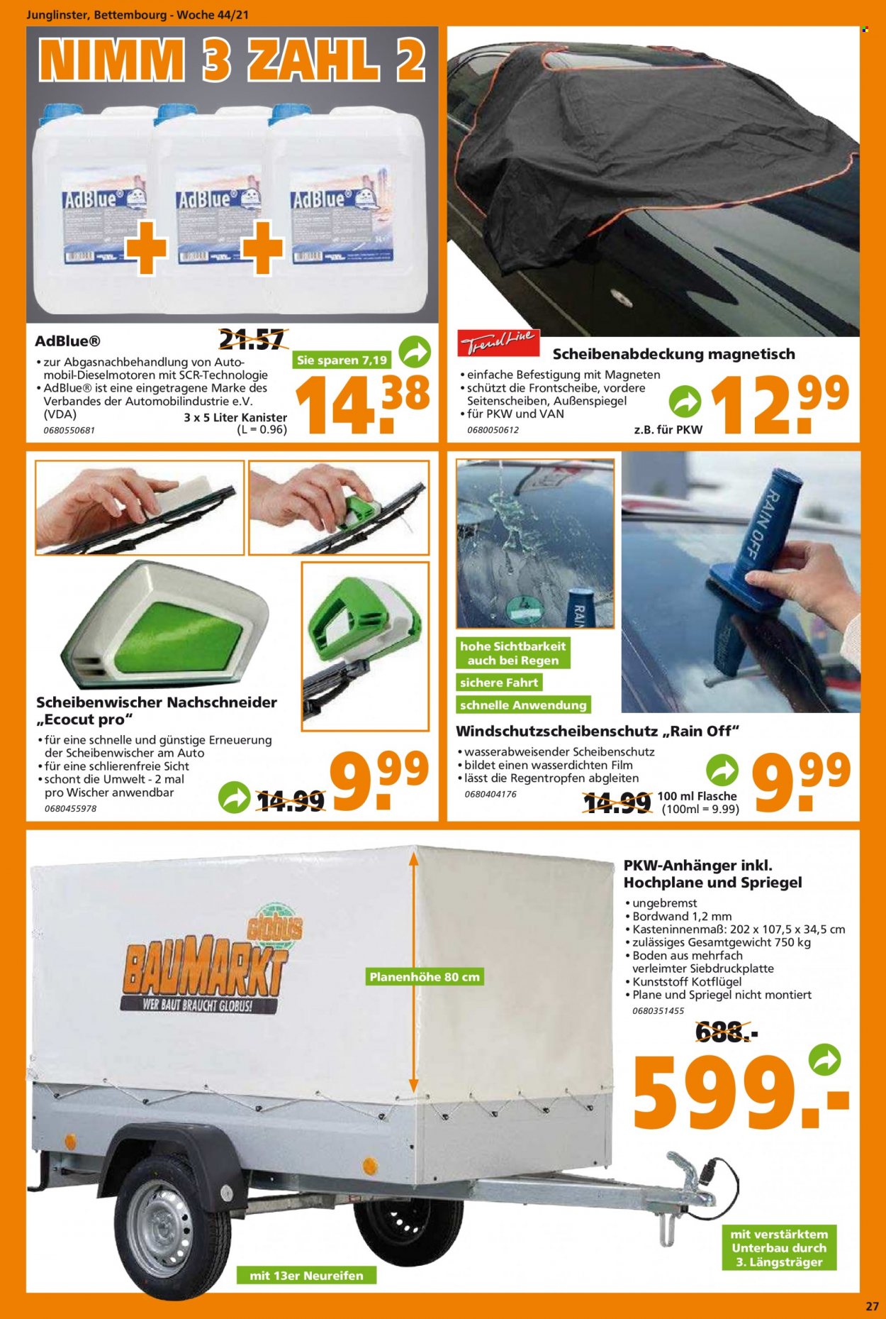 Globus Baumarkt Prospekte  - 31.10.2021 - 9.11.2021. Seite 27