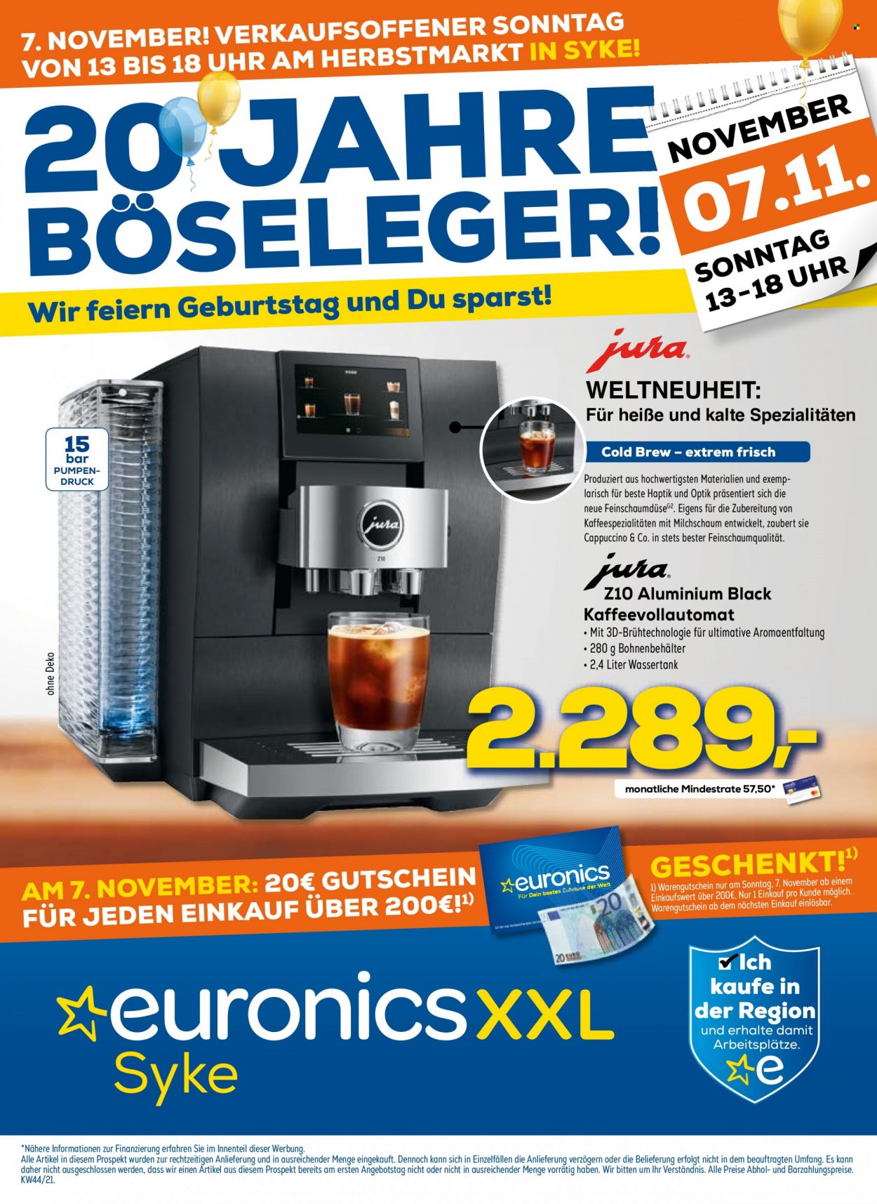 Euronics Prospekte  - 1.11.2021 - 7.11.2021. Seite 1