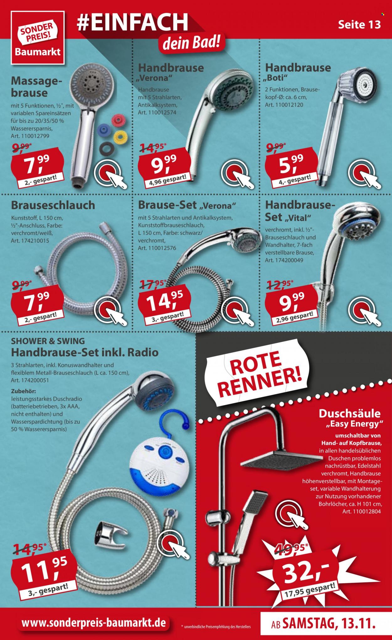 Sonderpreis-Baumarkt Prospekte  - 13.11.2021 - 19.11.2021. Seite 13