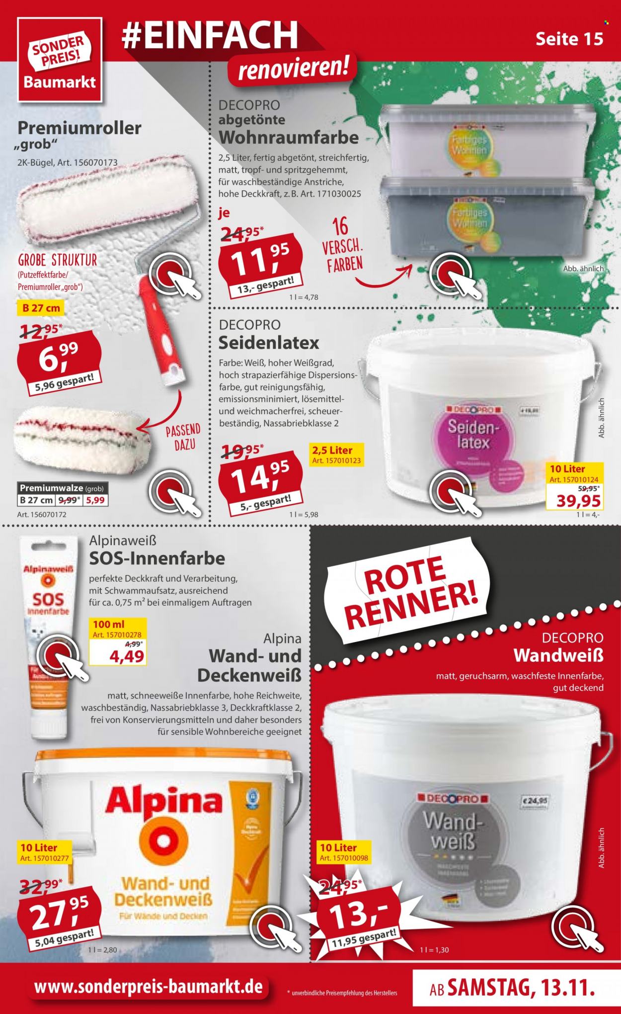 Sonderpreis-Baumarkt Prospekte  - 13.11.2021 - 19.11.2021. Seite 15