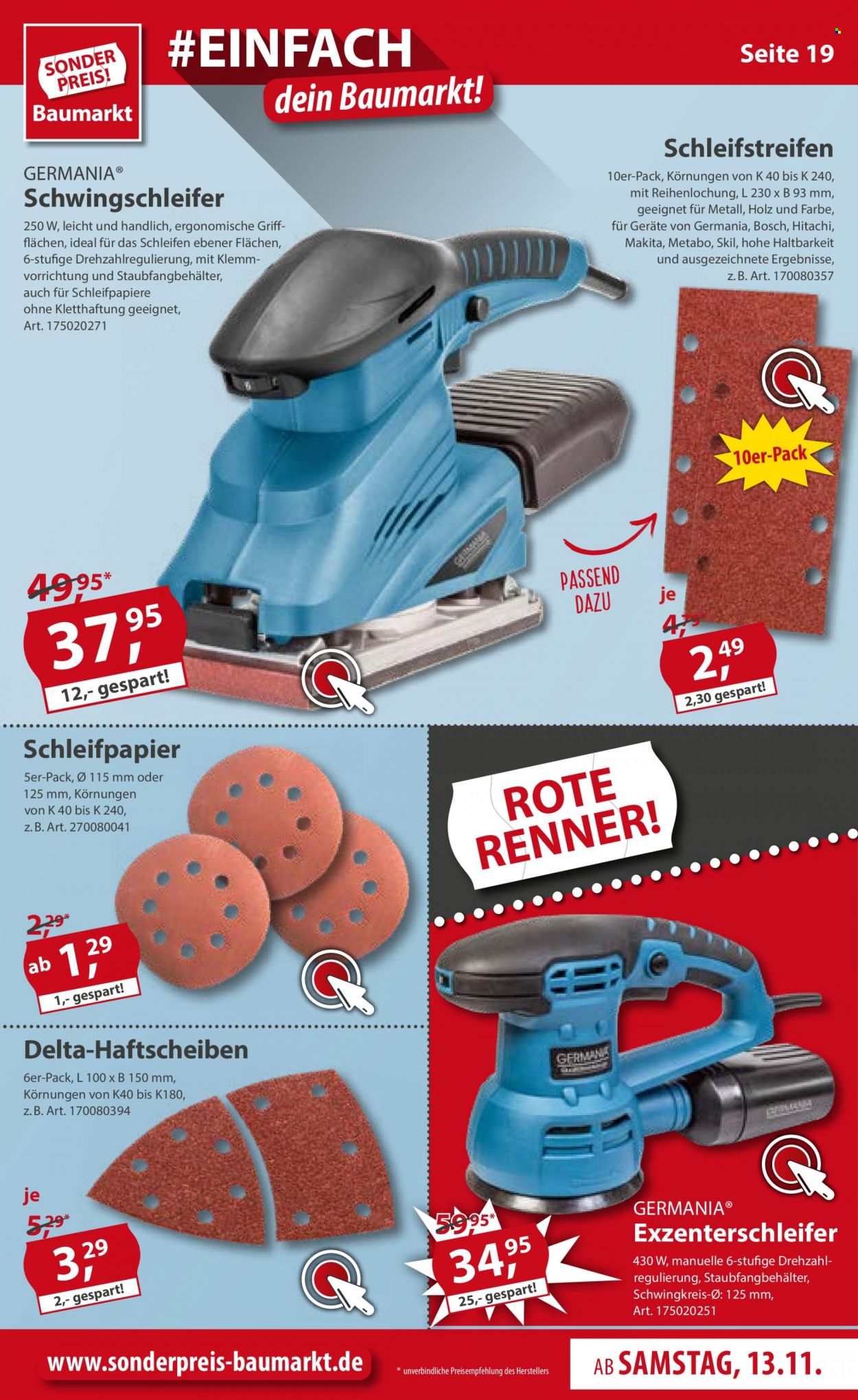 Sonderpreis-Baumarkt Prospekte  - 13.11.2021 - 19.11.2021. Seite 19