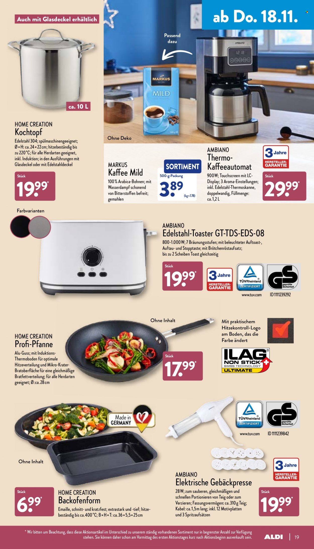 ALDI Nord Prospekte  - 15.11.2021 - 20.11.2021. Seite 19