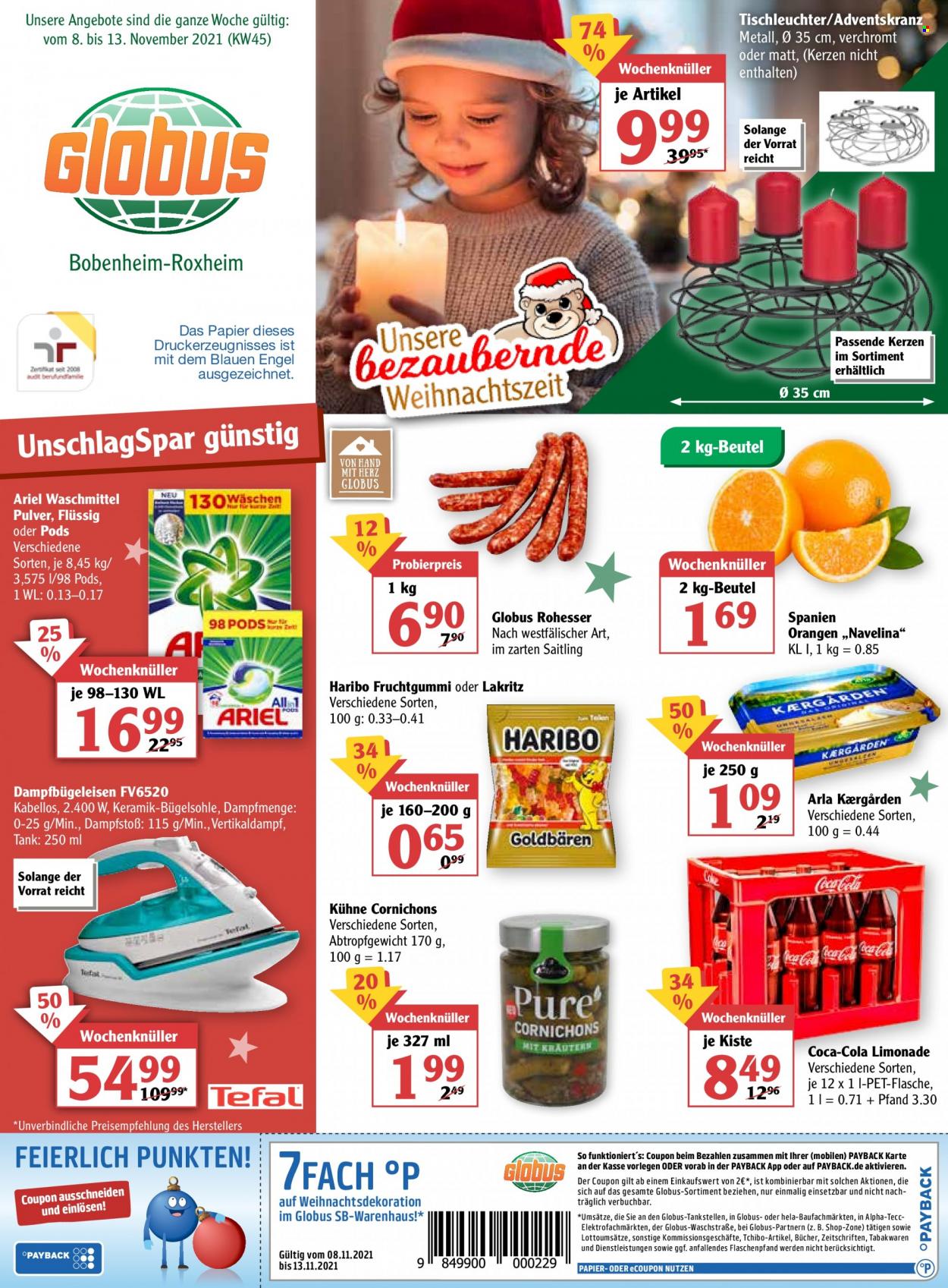Globus Prospekte  - 8.11.2021 - 13.11.2021. Seite 1