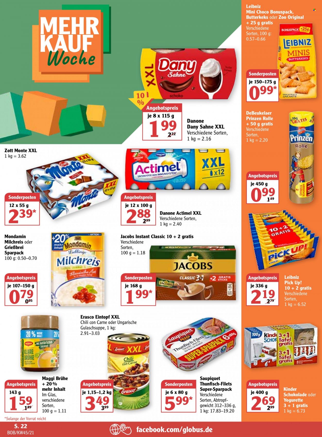 Globus Prospekte  - 8.11.2021 - 13.11.2021. Seite 22