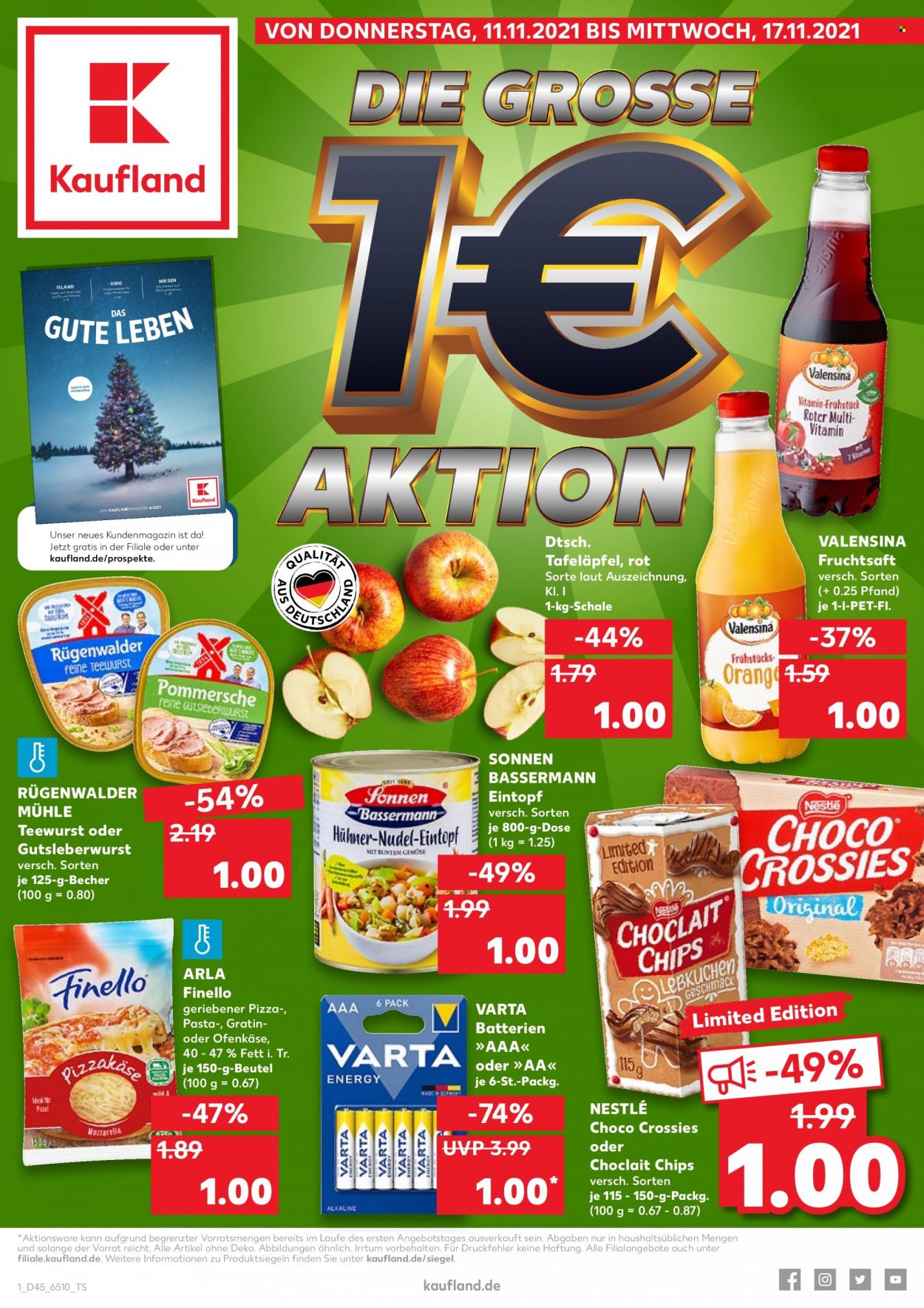 Kaufland Prospekte  - 11.11.2021 - 17.11.2021. Seite 1