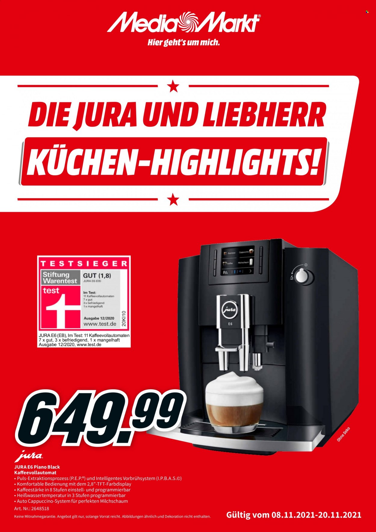 MediaMarkt Prospekte  - 8.11.2021 - 20.11.2021. Seite 1