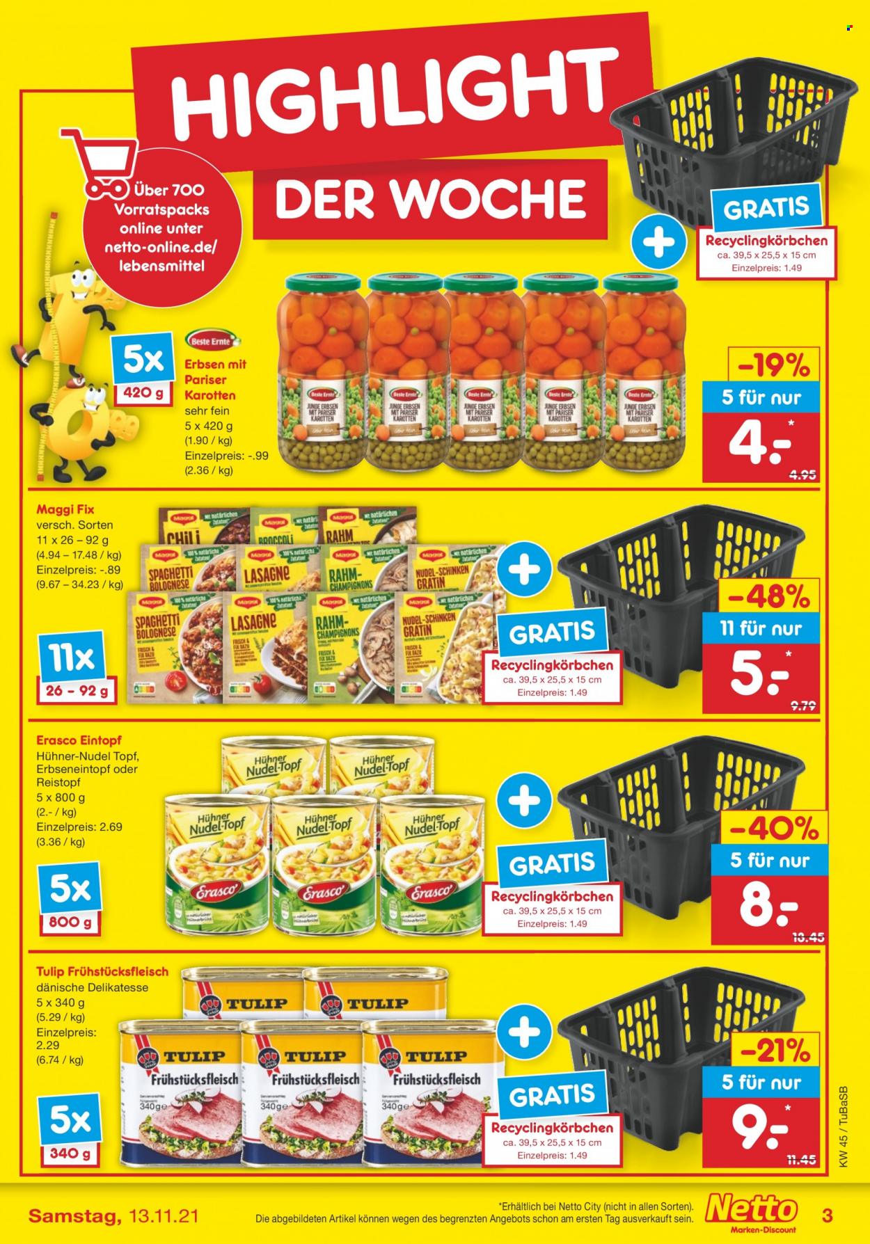 Netto Marken-Discount Prospekte  - 8.11.2021 - 13.11.2021. Seite 3