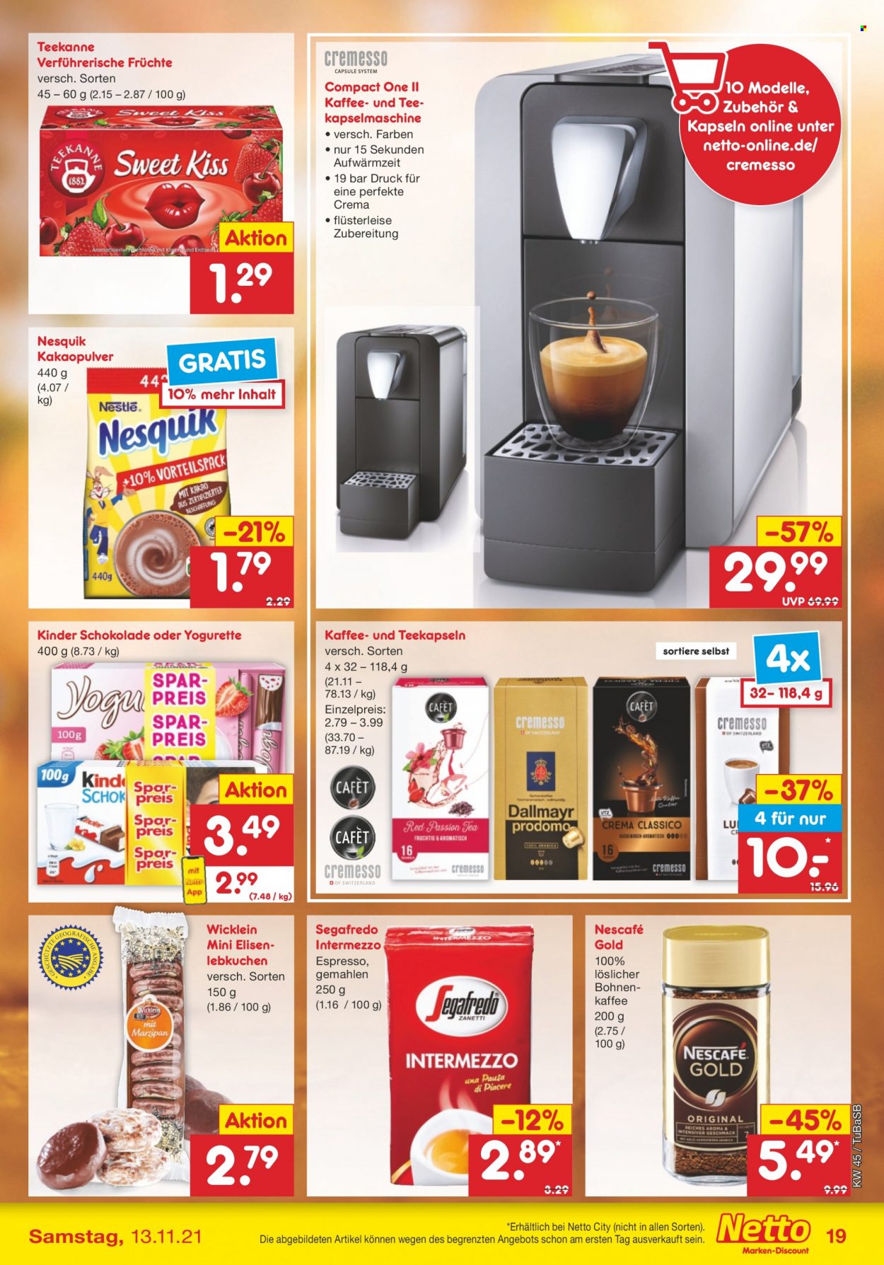 Netto Marken-Discount Prospekte  - 8.11.2021 - 13.11.2021. Seite 19