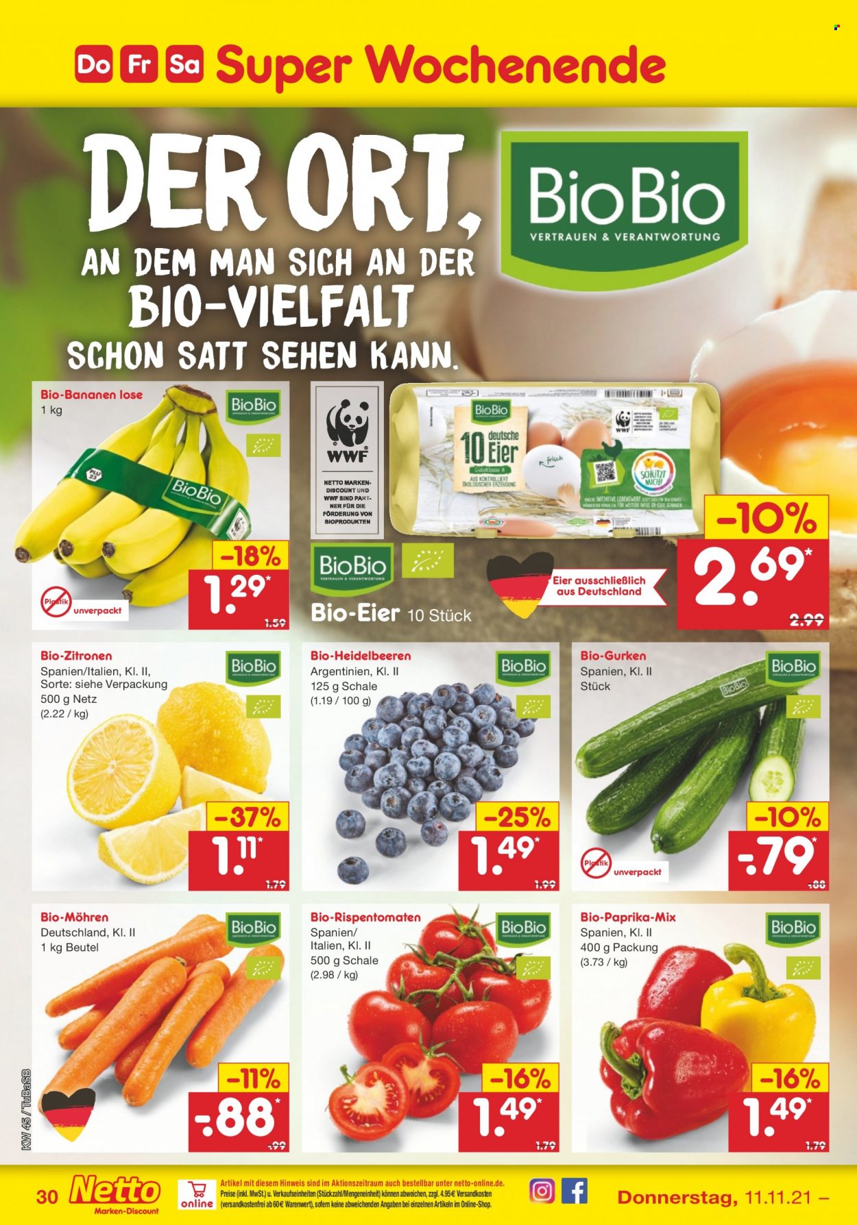 Netto Marken-Discount Prospekte  - 8.11.2021 - 13.11.2021. Seite 30