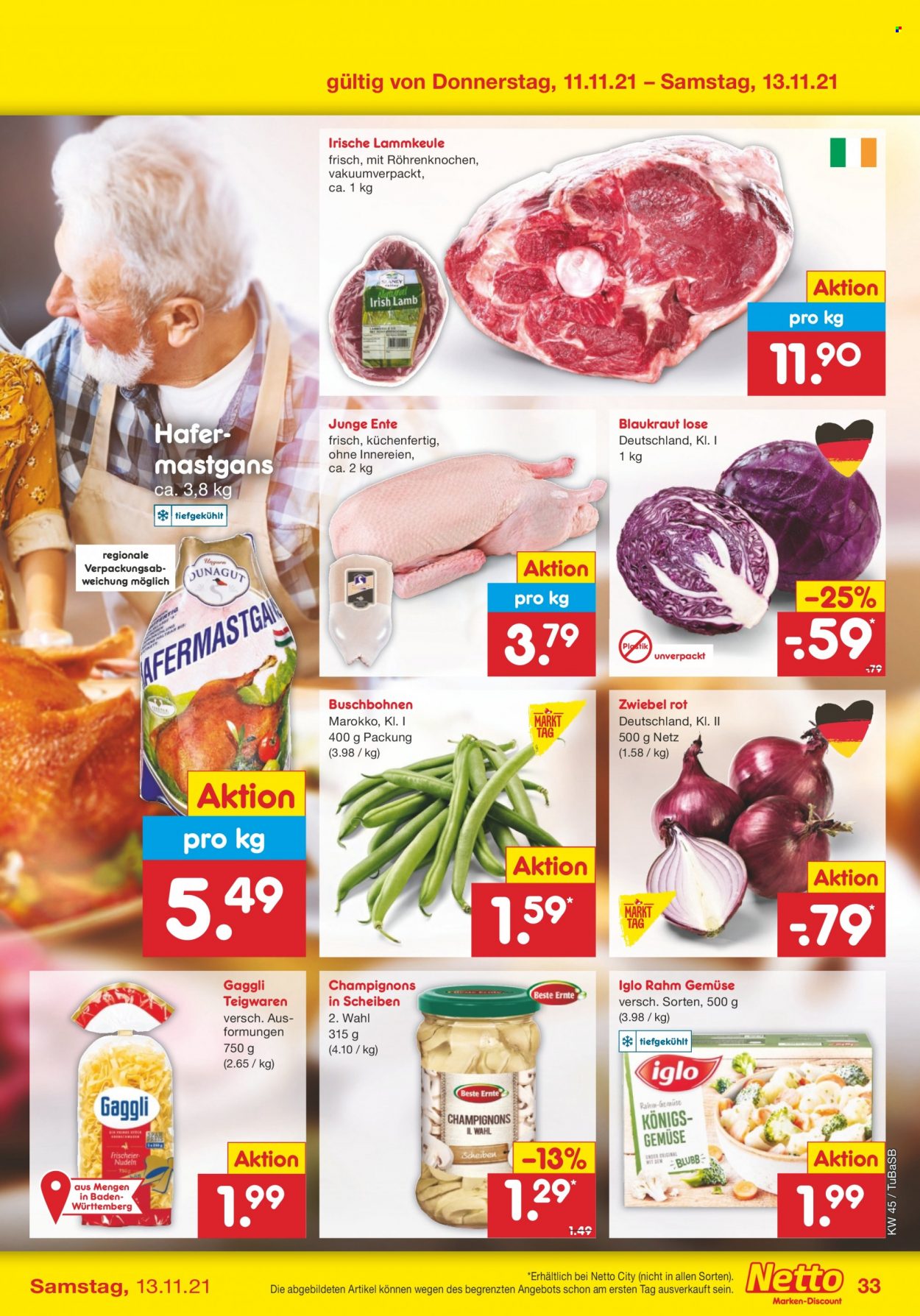Netto Marken-Discount Prospekte  - 8.11.2021 - 13.11.2021. Seite 33