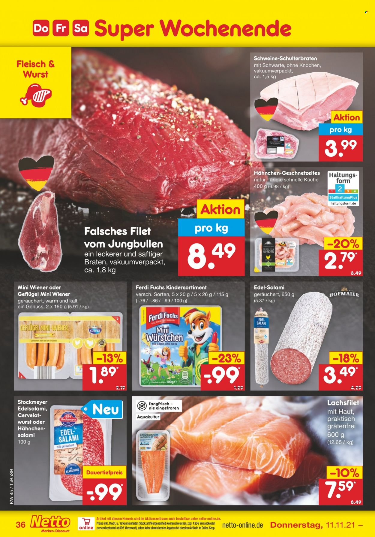 Netto Marken-Discount Prospekte  - 8.11.2021 - 13.11.2021. Seite 36