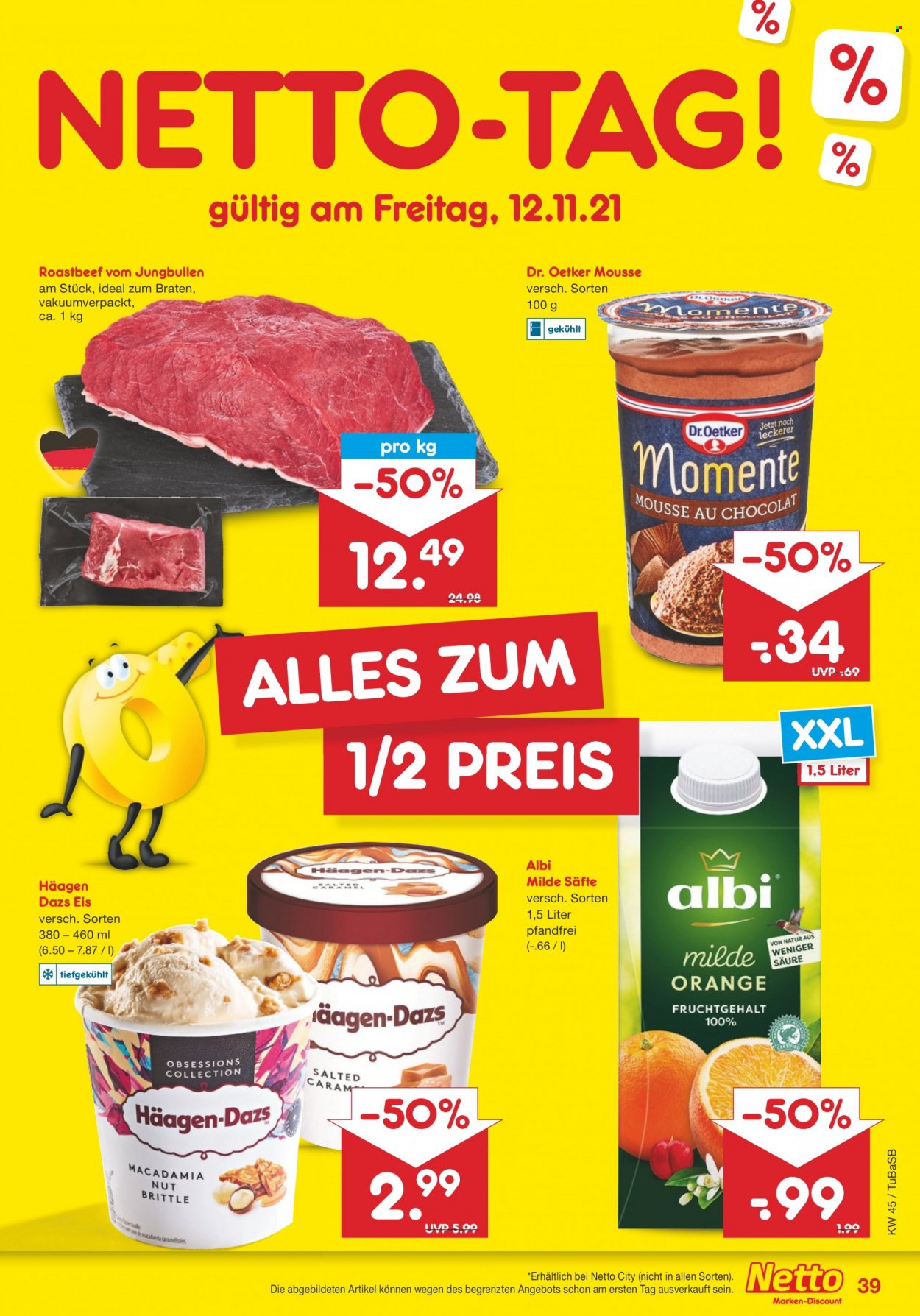 Netto Marken-Discount Prospekte  - 8.11.2021 - 13.11.2021. Seite 39