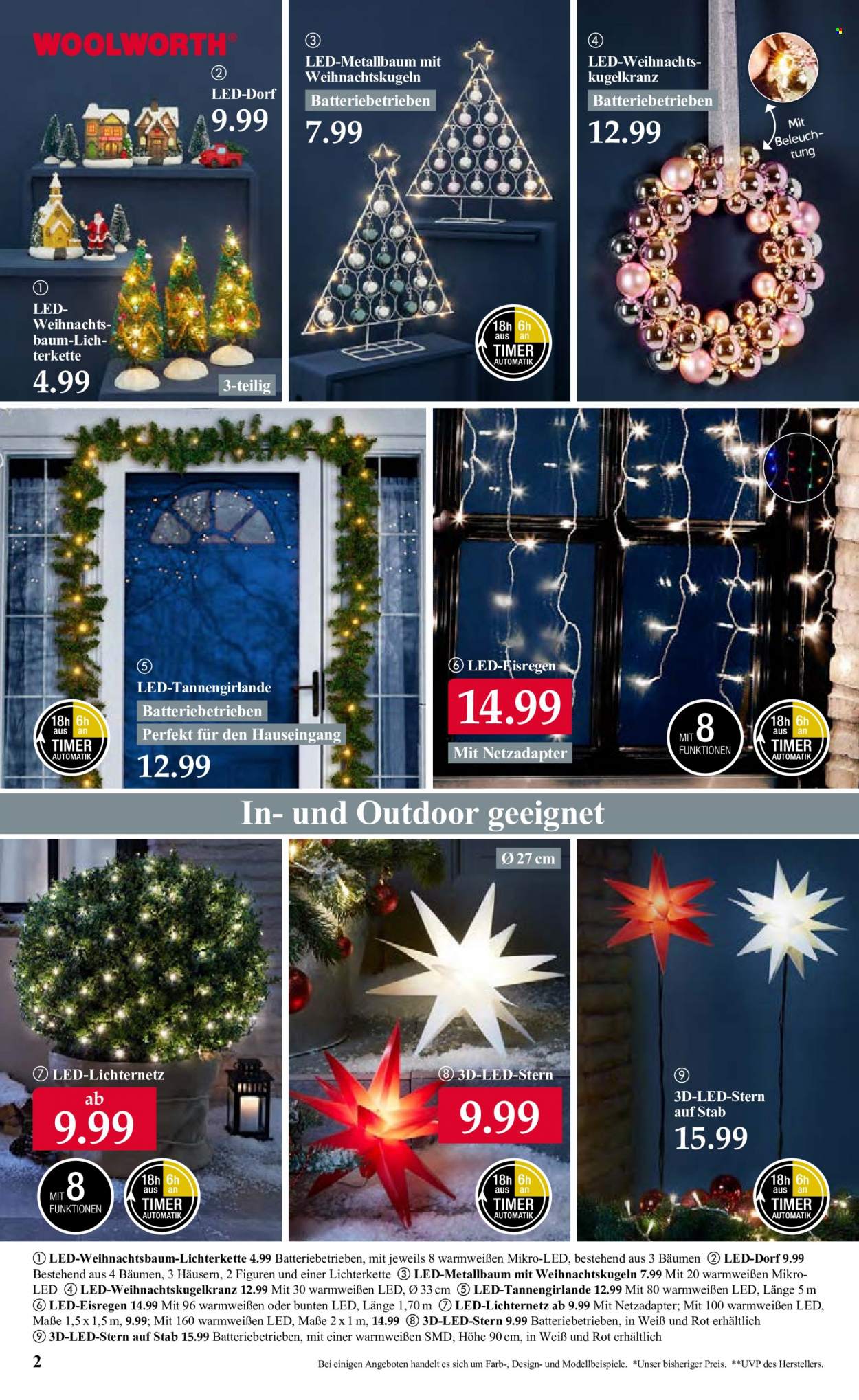 thumbnail - Prospekte Woolworth - 20.11.2021 - 27.11.2021 - Produkte in Aktion - Weihnachtsbaum, Weihnachtskugeln, Tannengirlande, Lichterkette. Seite 2.